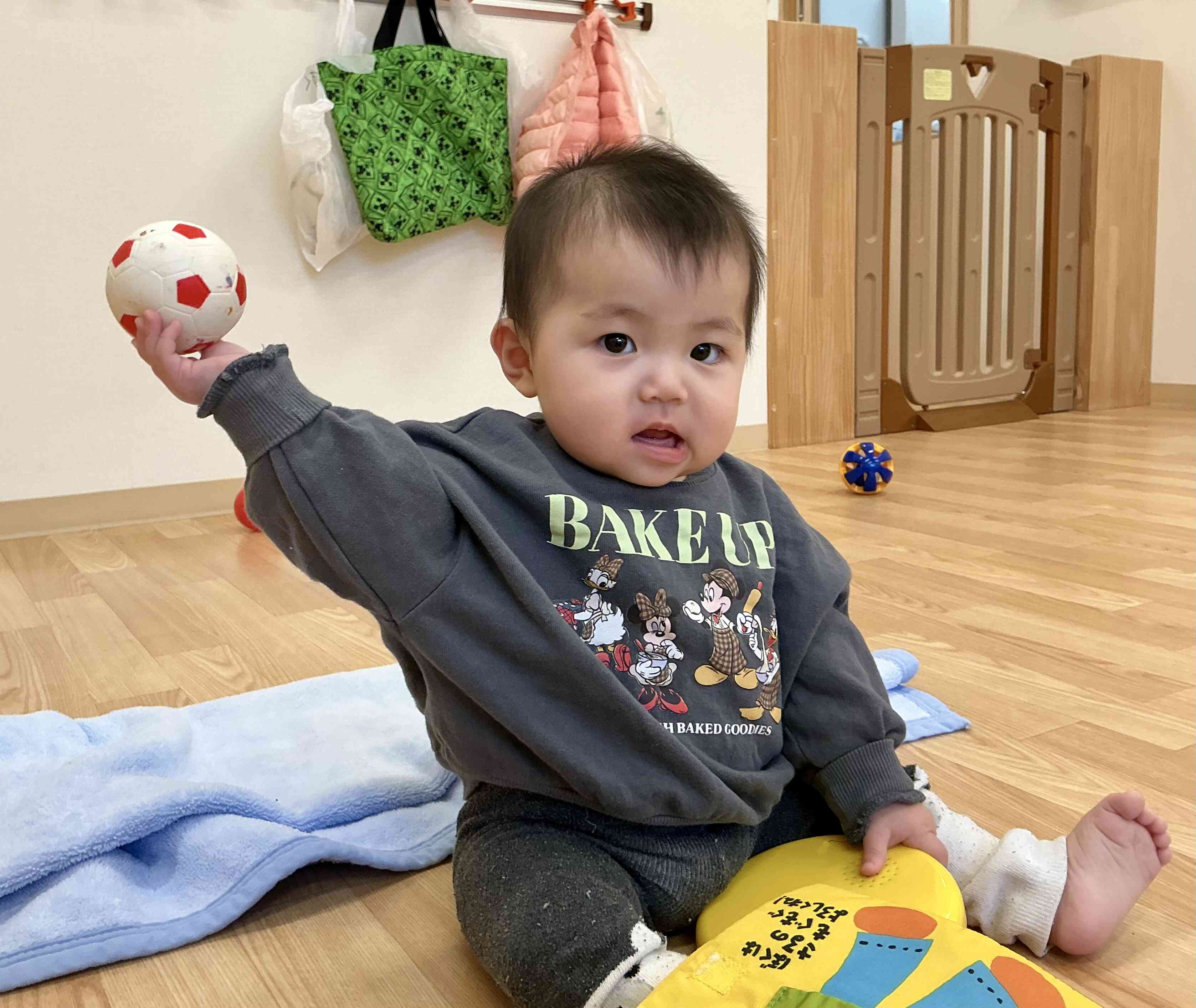 ボール、上手に投げられるかな。