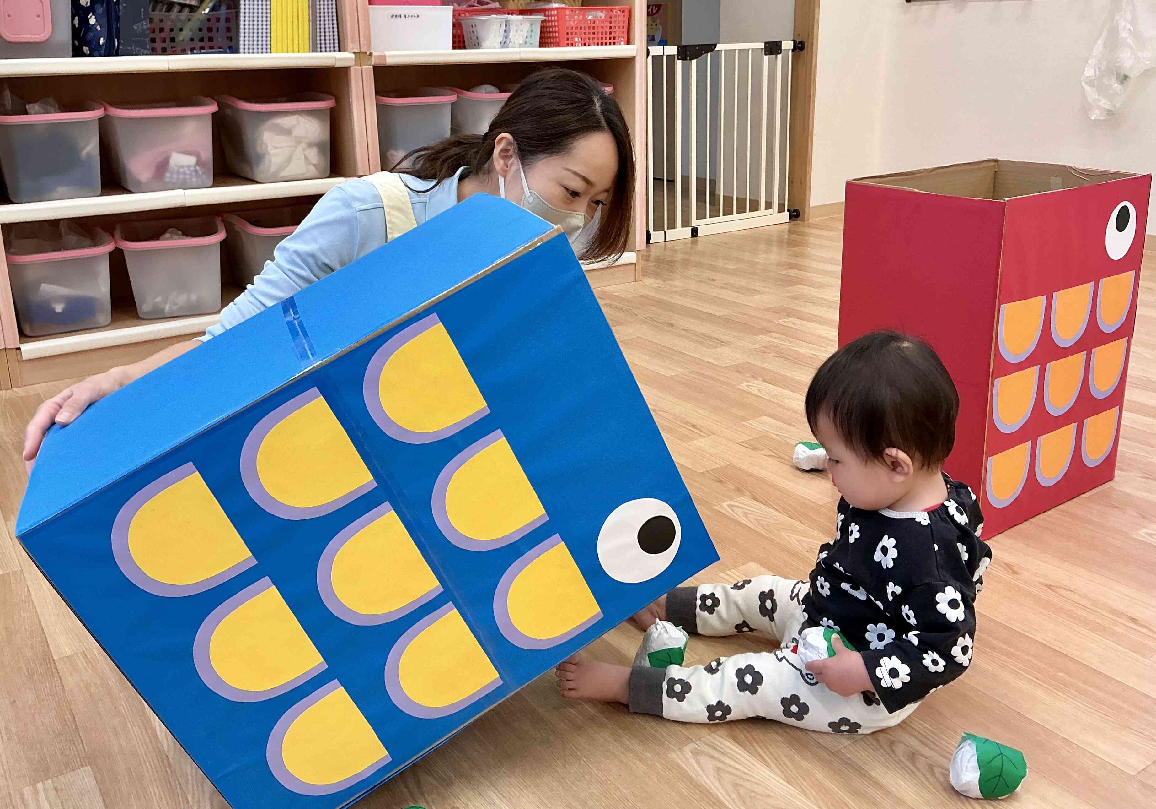 私も鯉のぼりさんに柏餅をあーんできたよ。