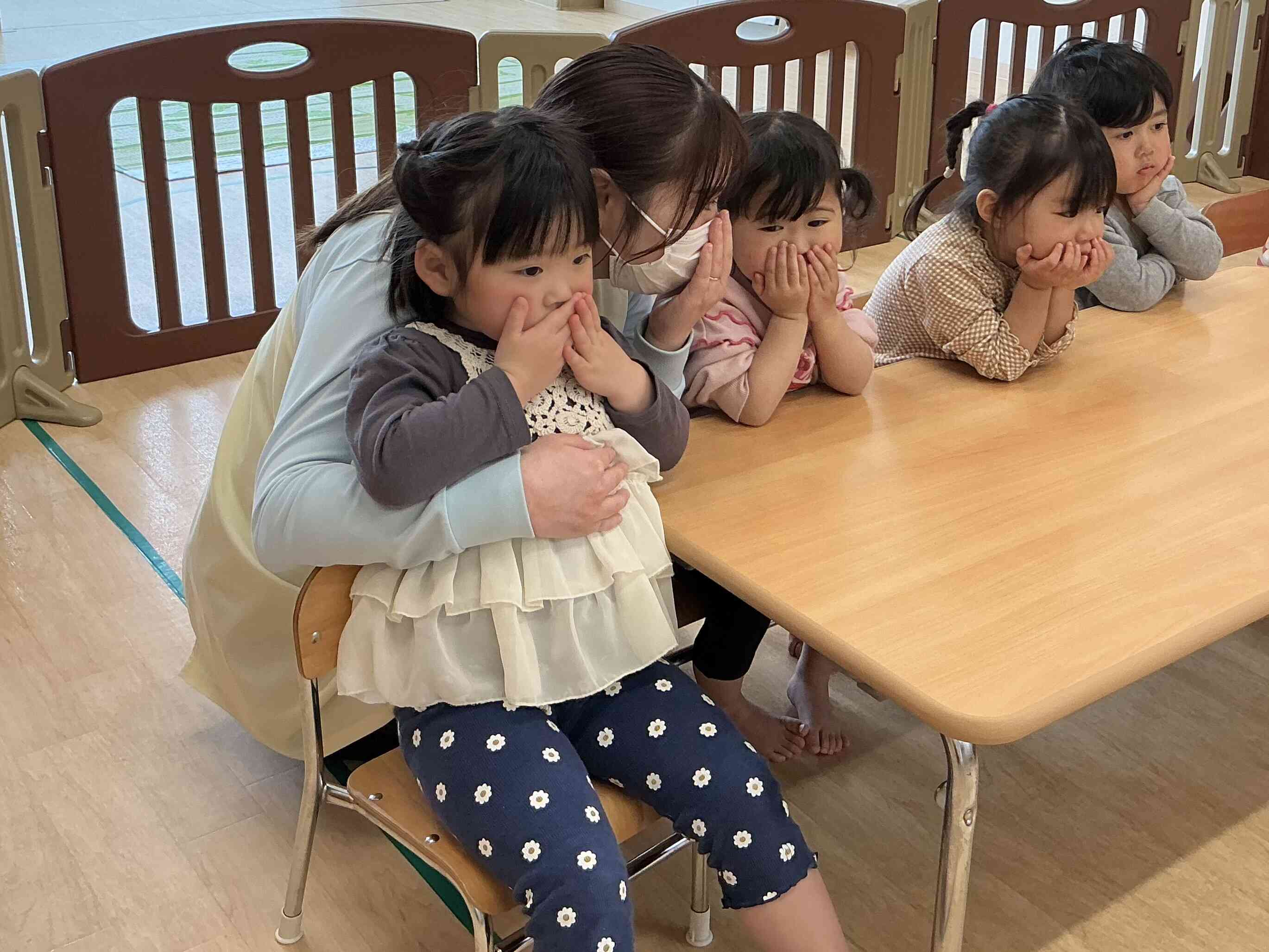 避難訓練のお話を聞きました⭐︎