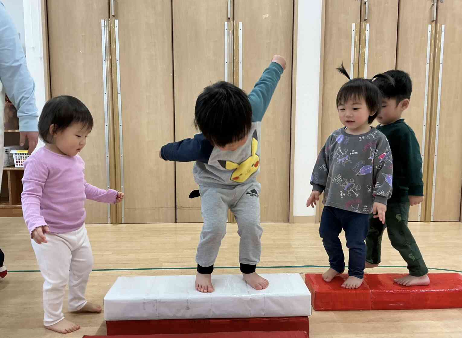 高いところからジャーンプ！