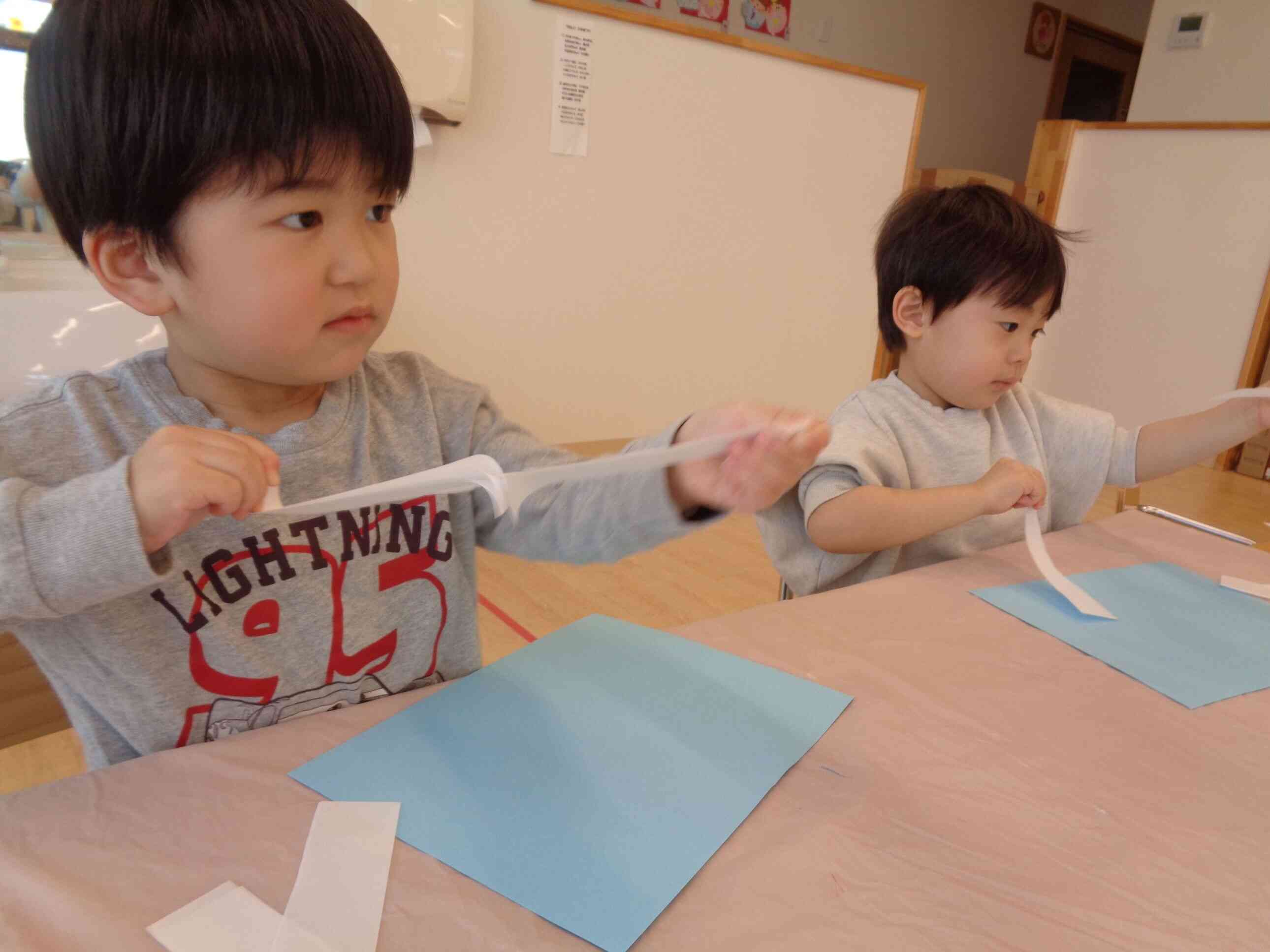 上手にビリビリできたよ♪