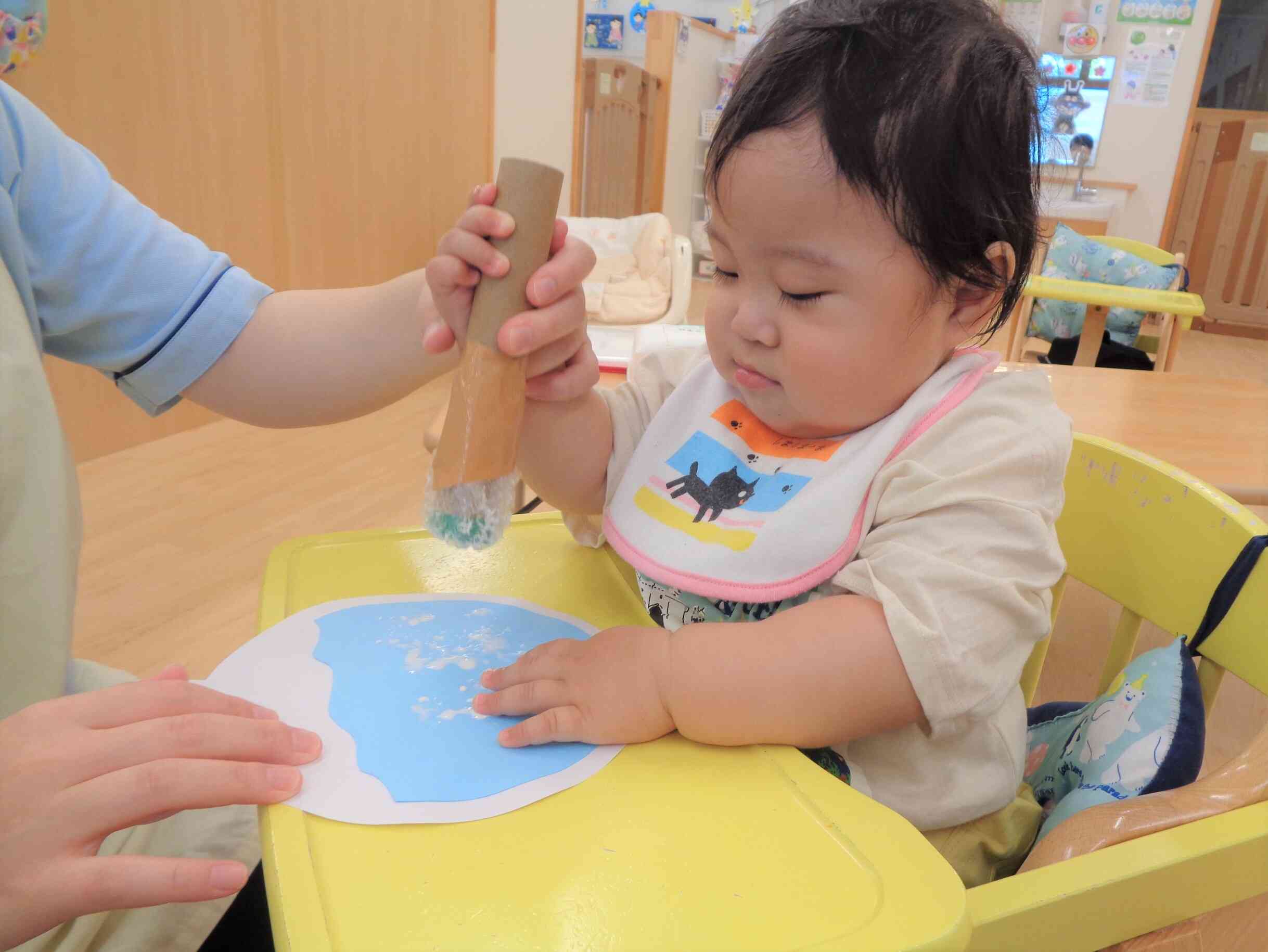 ７月の製作♪ひよこ組（０歳児）