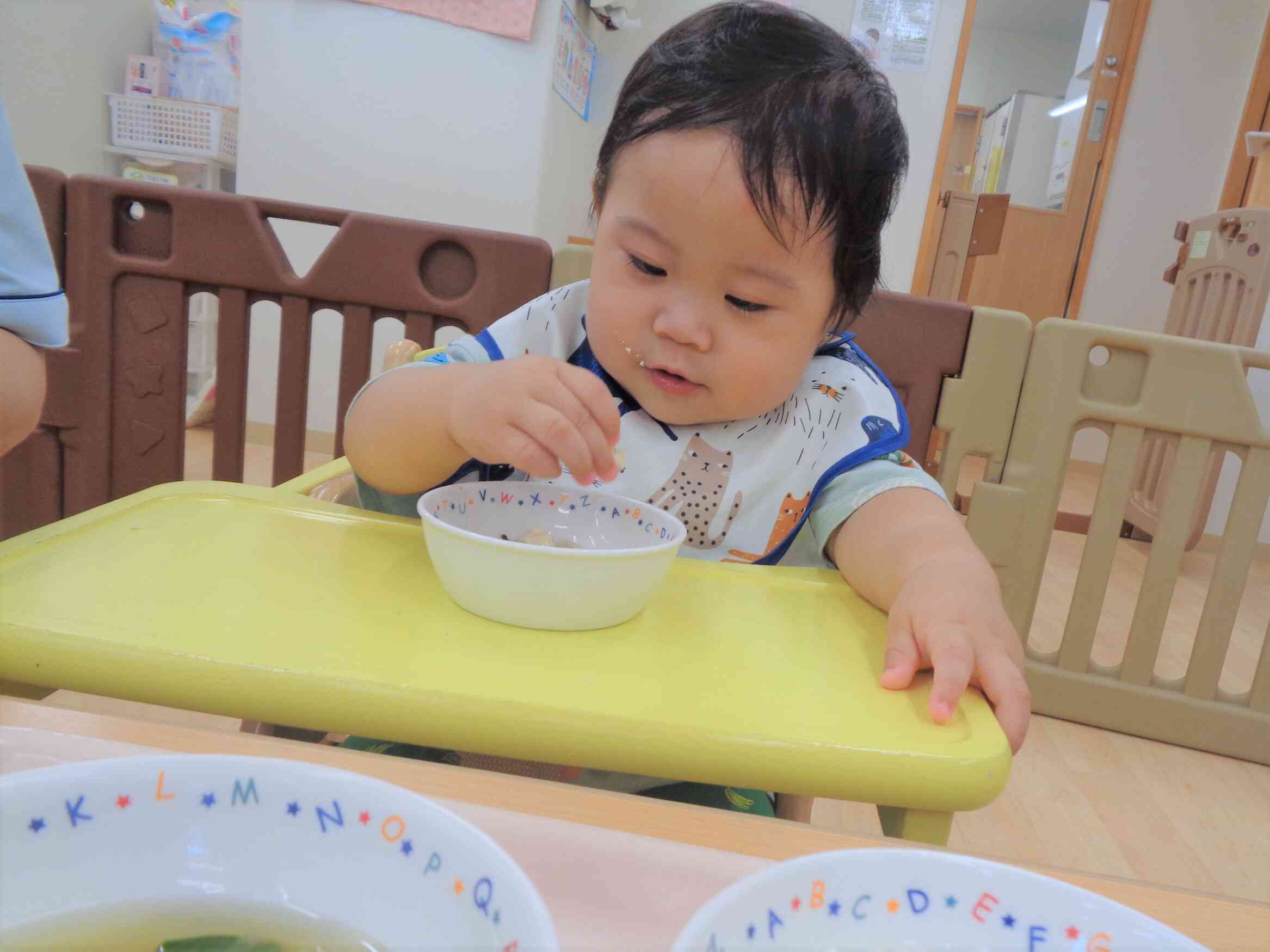 給食の様子をご覧になっていただきました