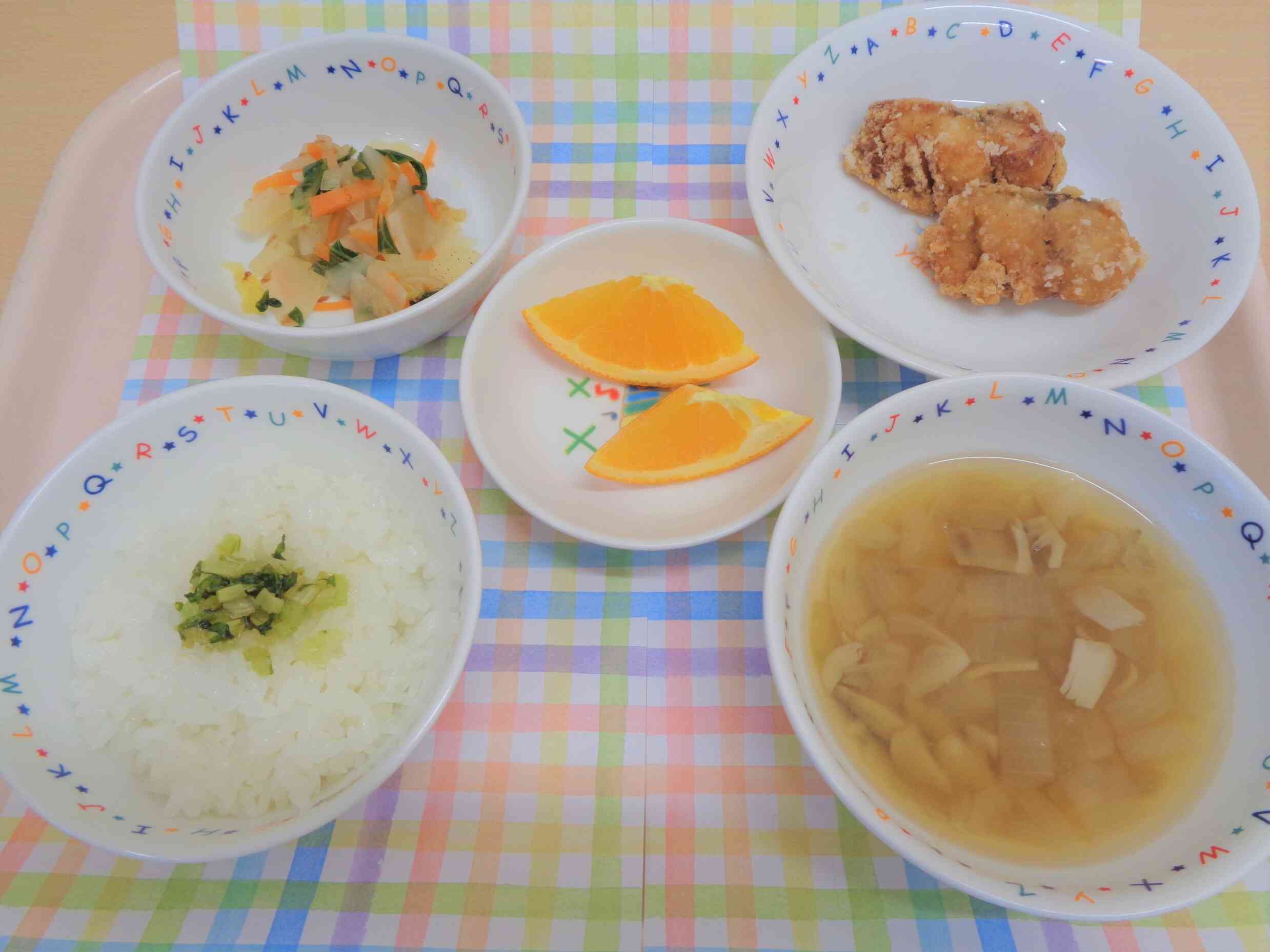 １０月２８日の給食