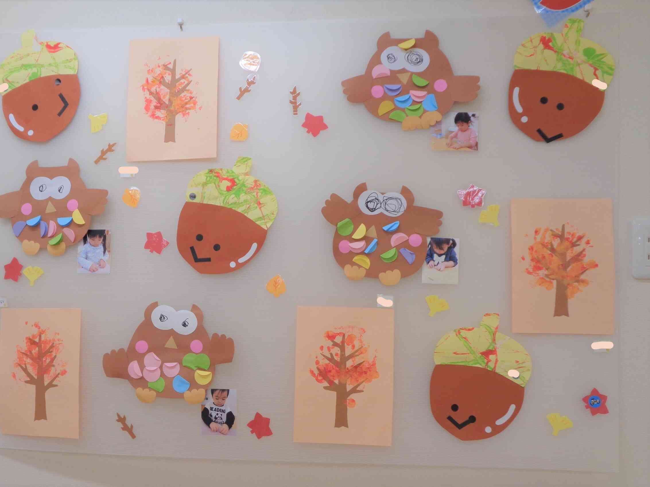 保育室が秋らしくなりました❤️