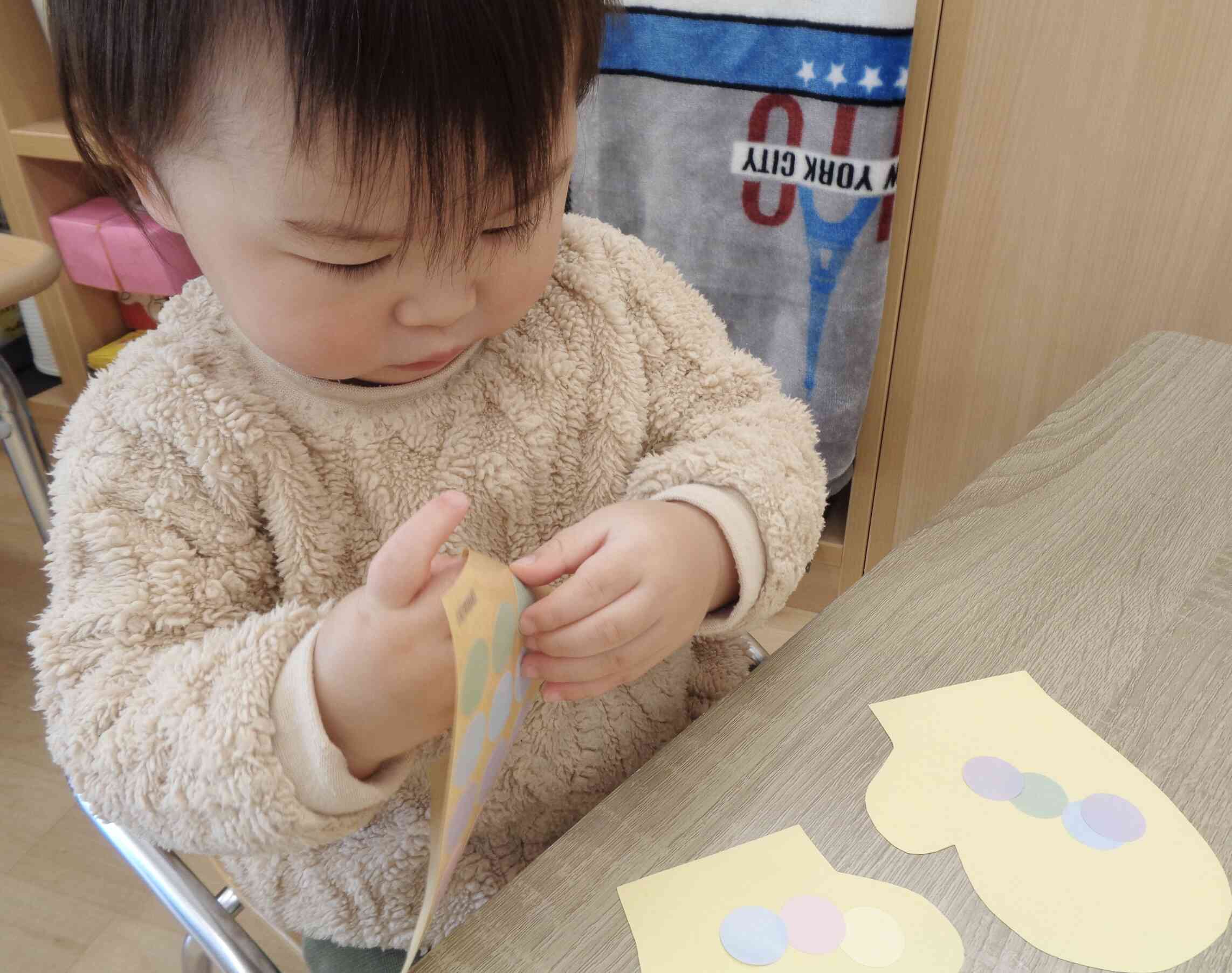 シールを貼ったよ！