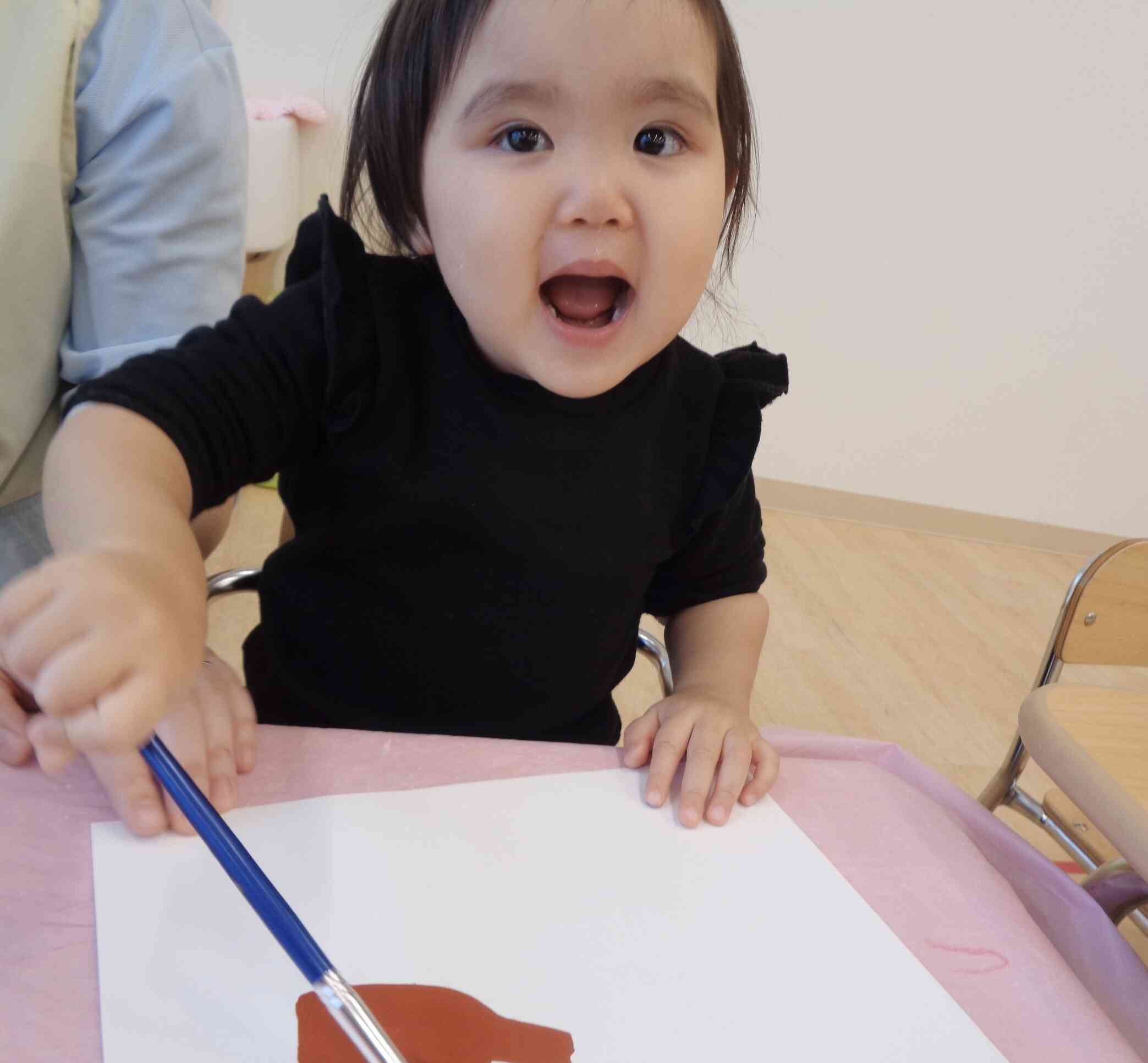 2月の製作あひる組（1歳児）