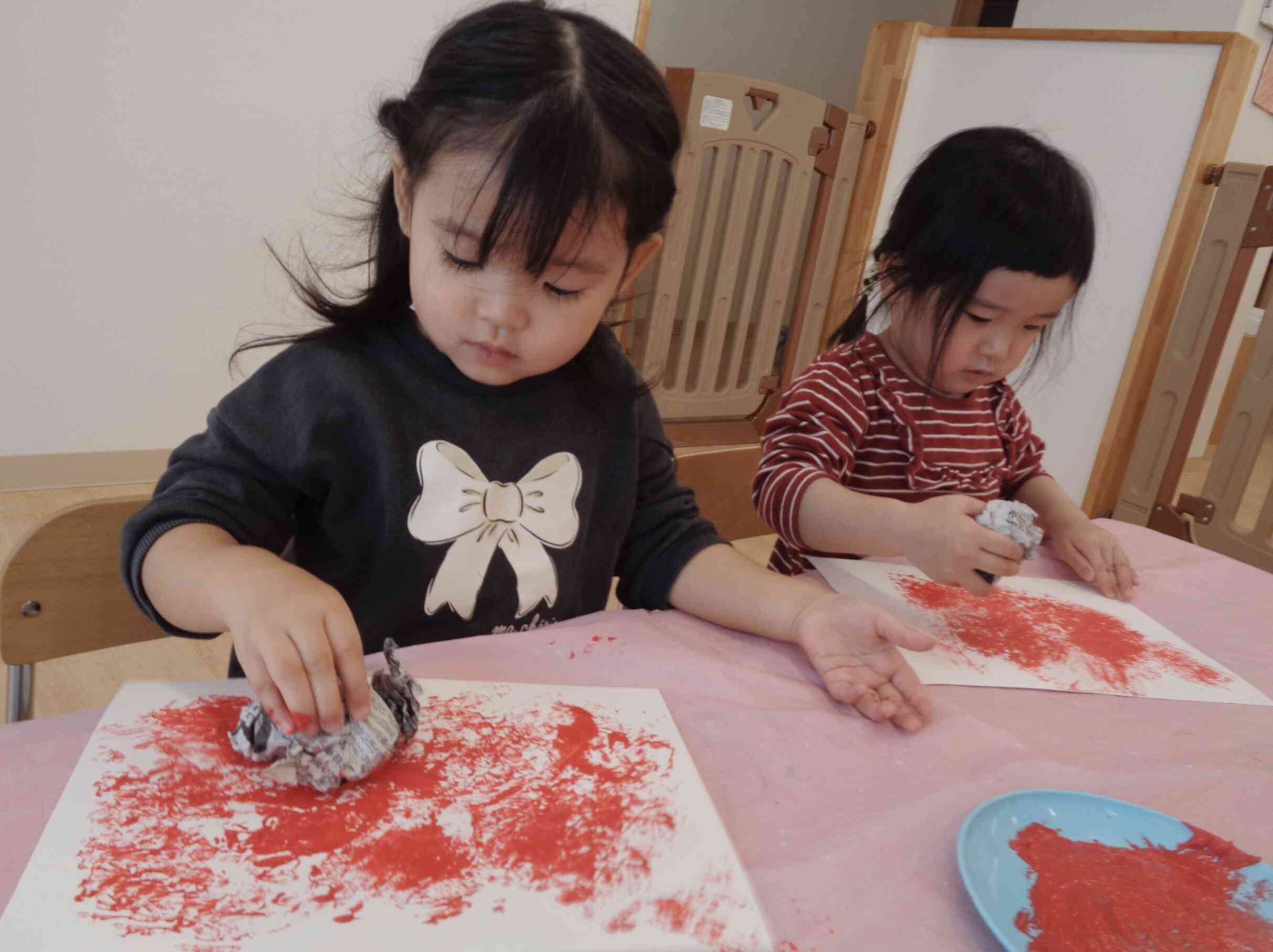 2月のうさぎ組製作（2歳児）