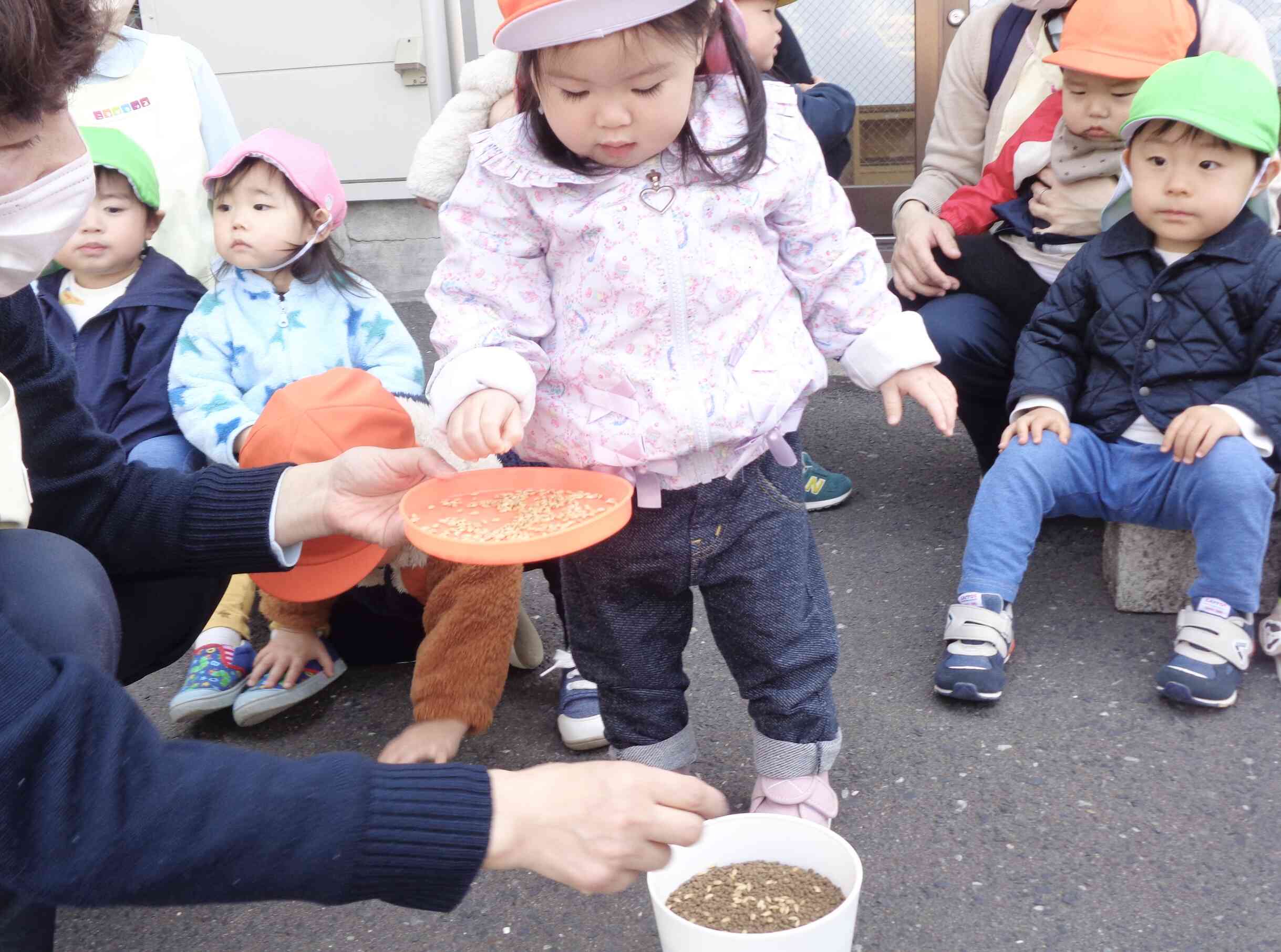 種まき楽しいね♡