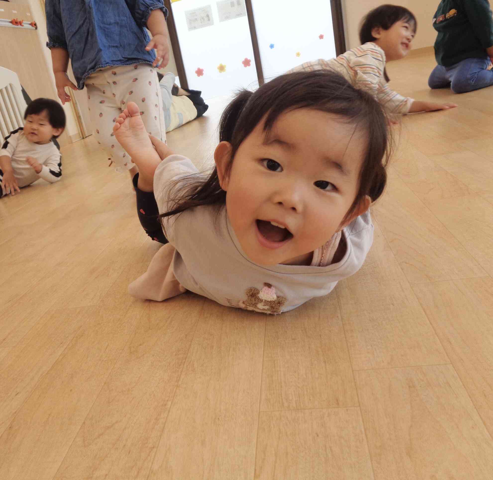 「かめさんポーズ！」