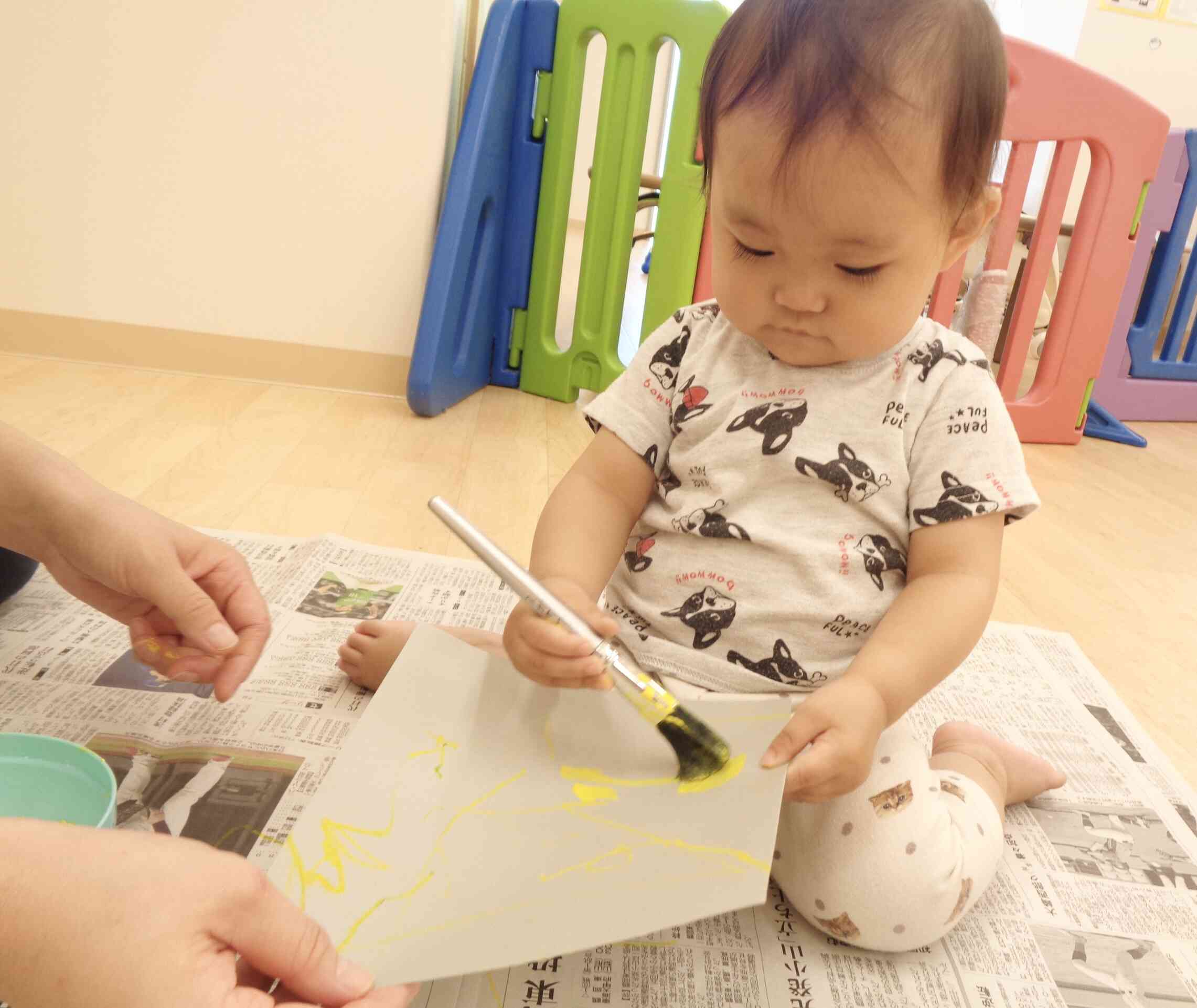 9月の製作♪ひよこ組(0歳児)