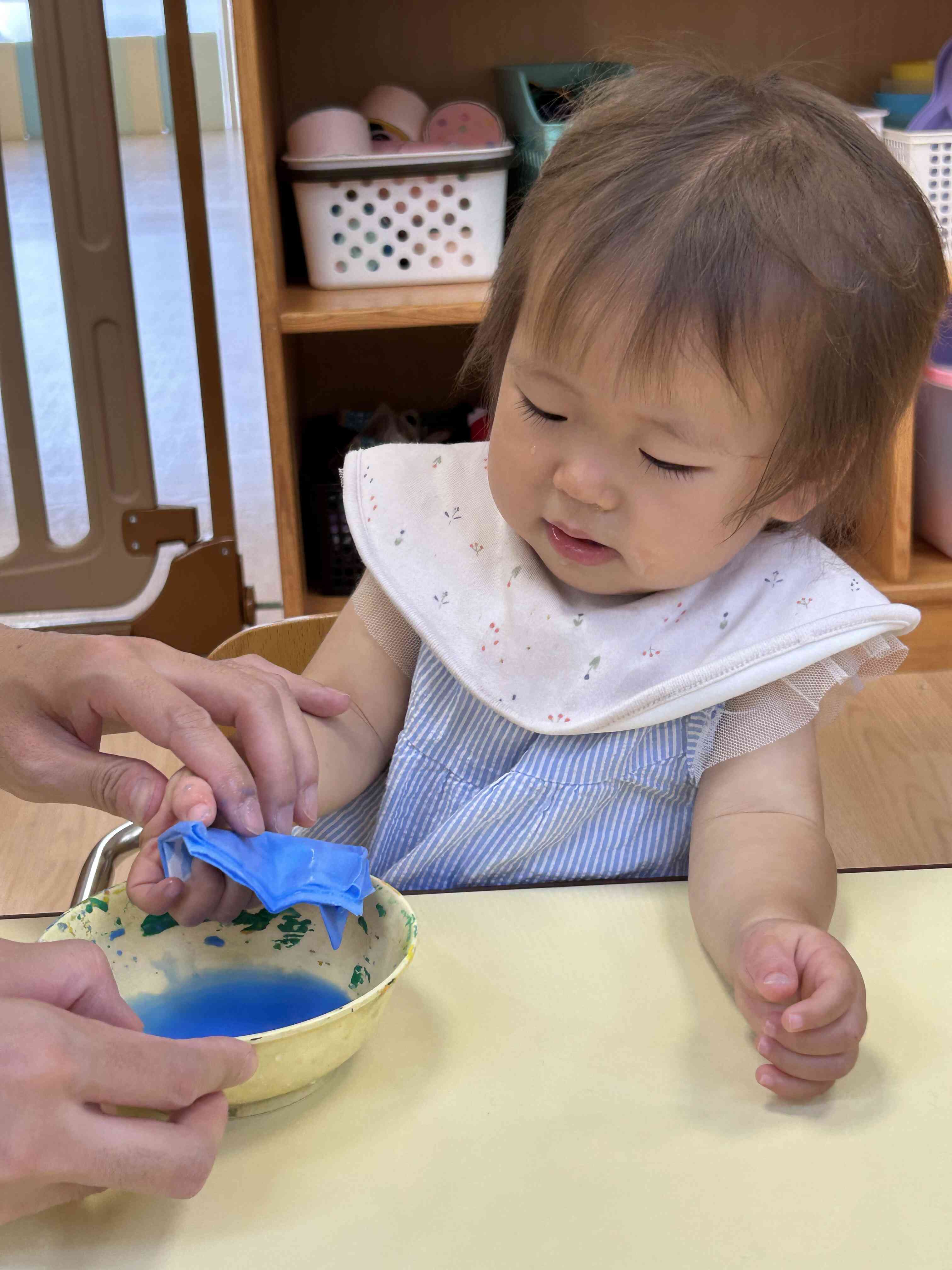 「ちゃぷちゃぷ～染まったね♪」