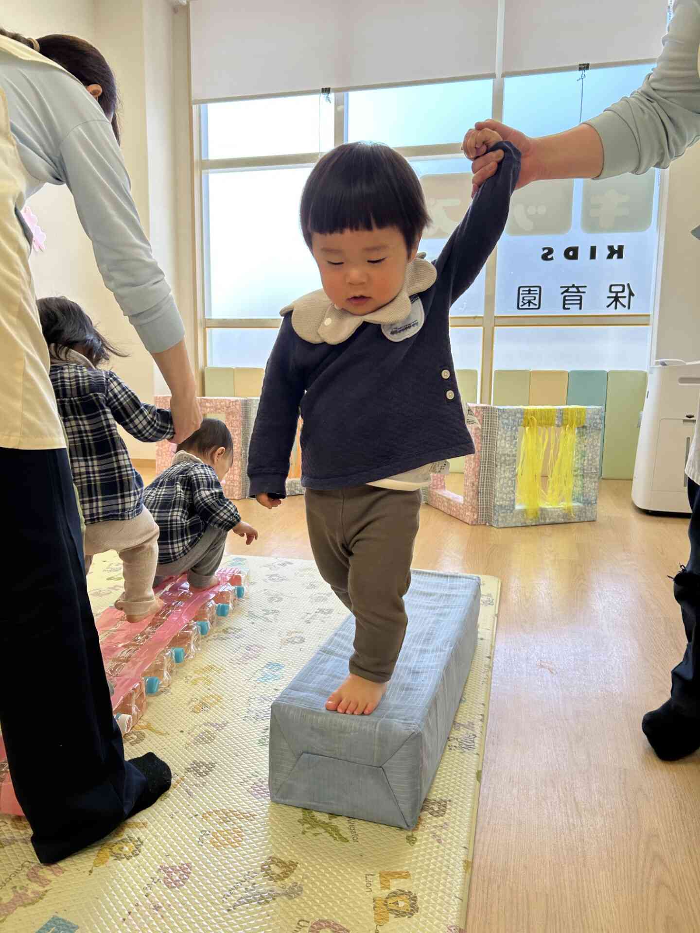 上手に渡れてるでしょ～！