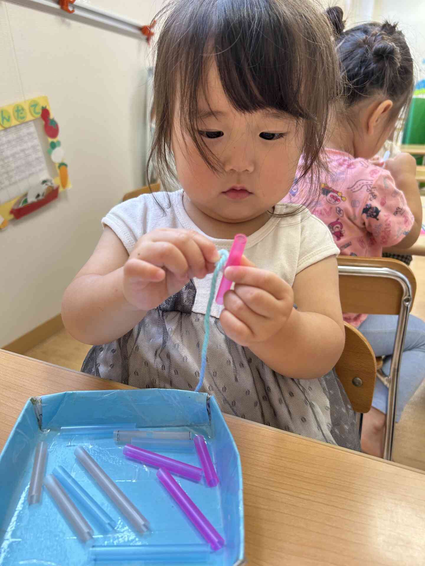 初めての紐通しできちゃった‼!