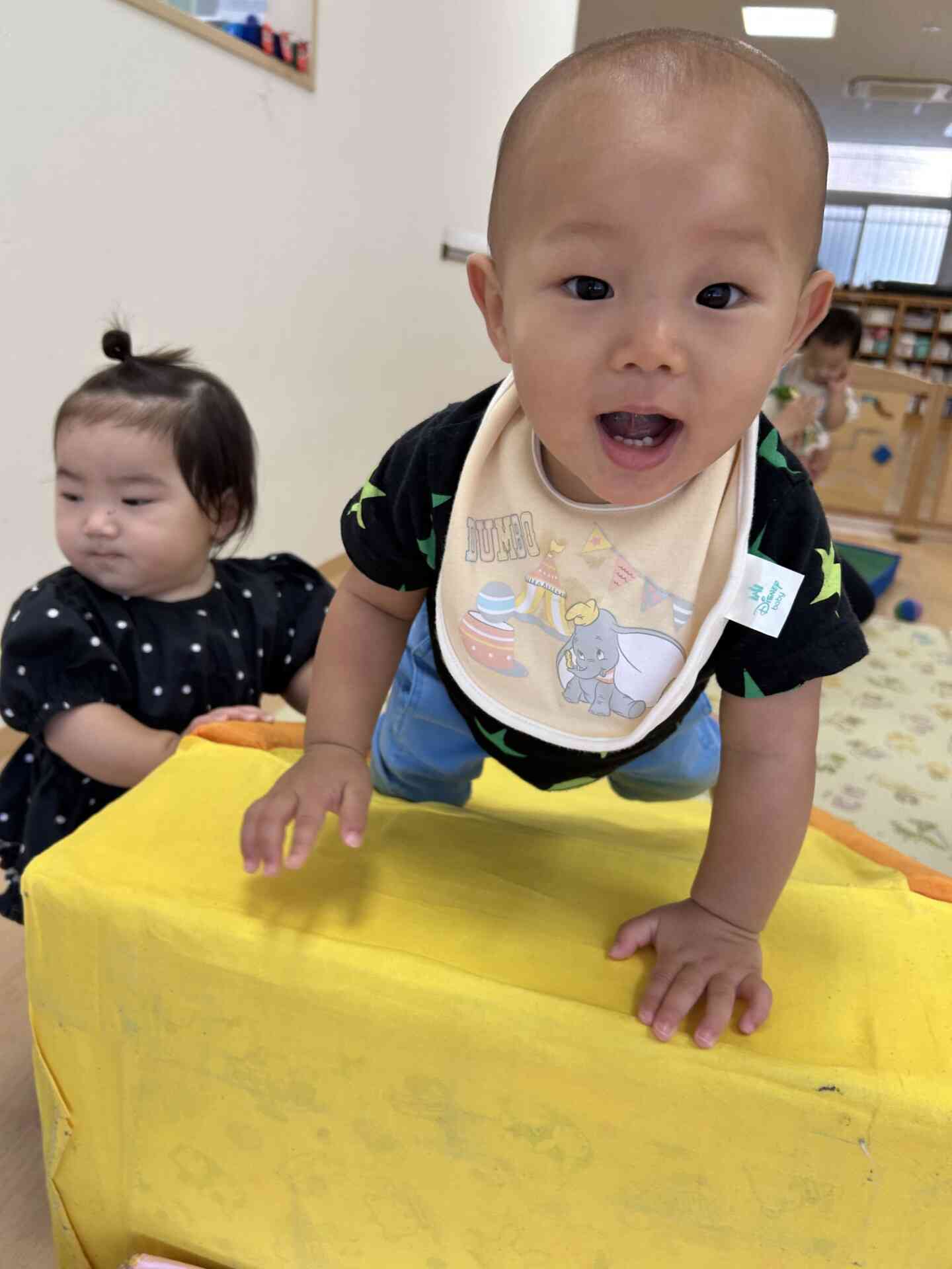 すべり台一人で登れたよ！