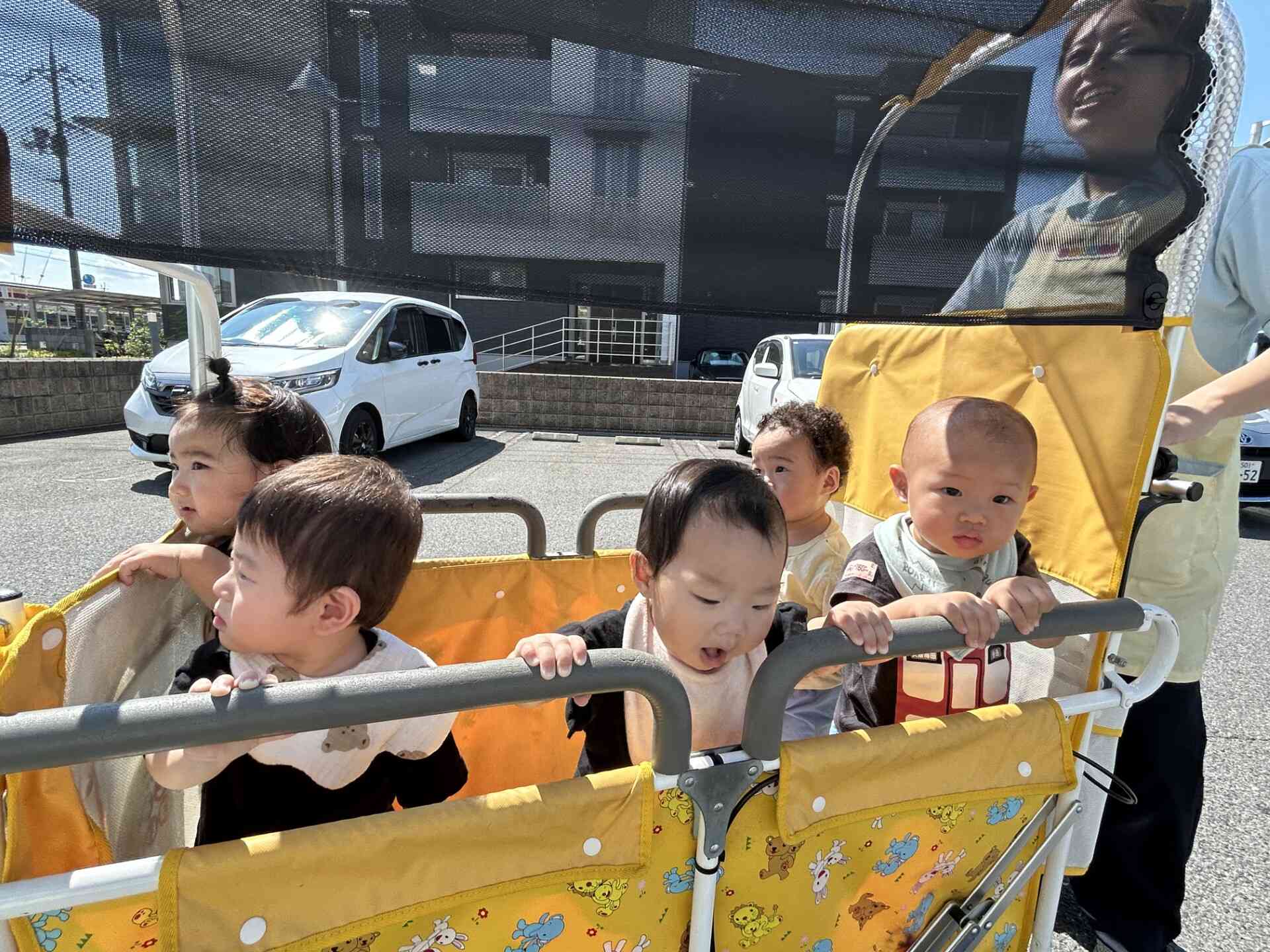 初めて全員で立ちバギーに乗りました!