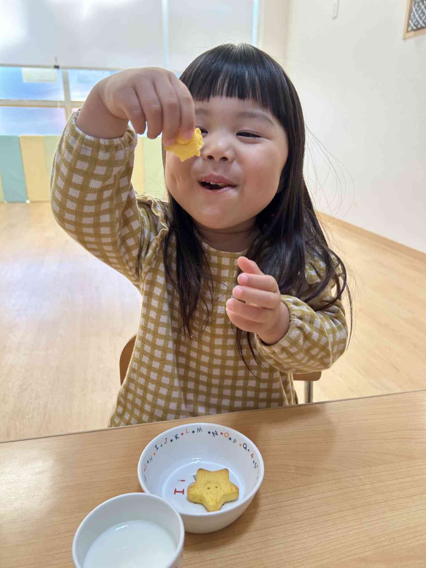 お星さまと一緒のいい笑顔！