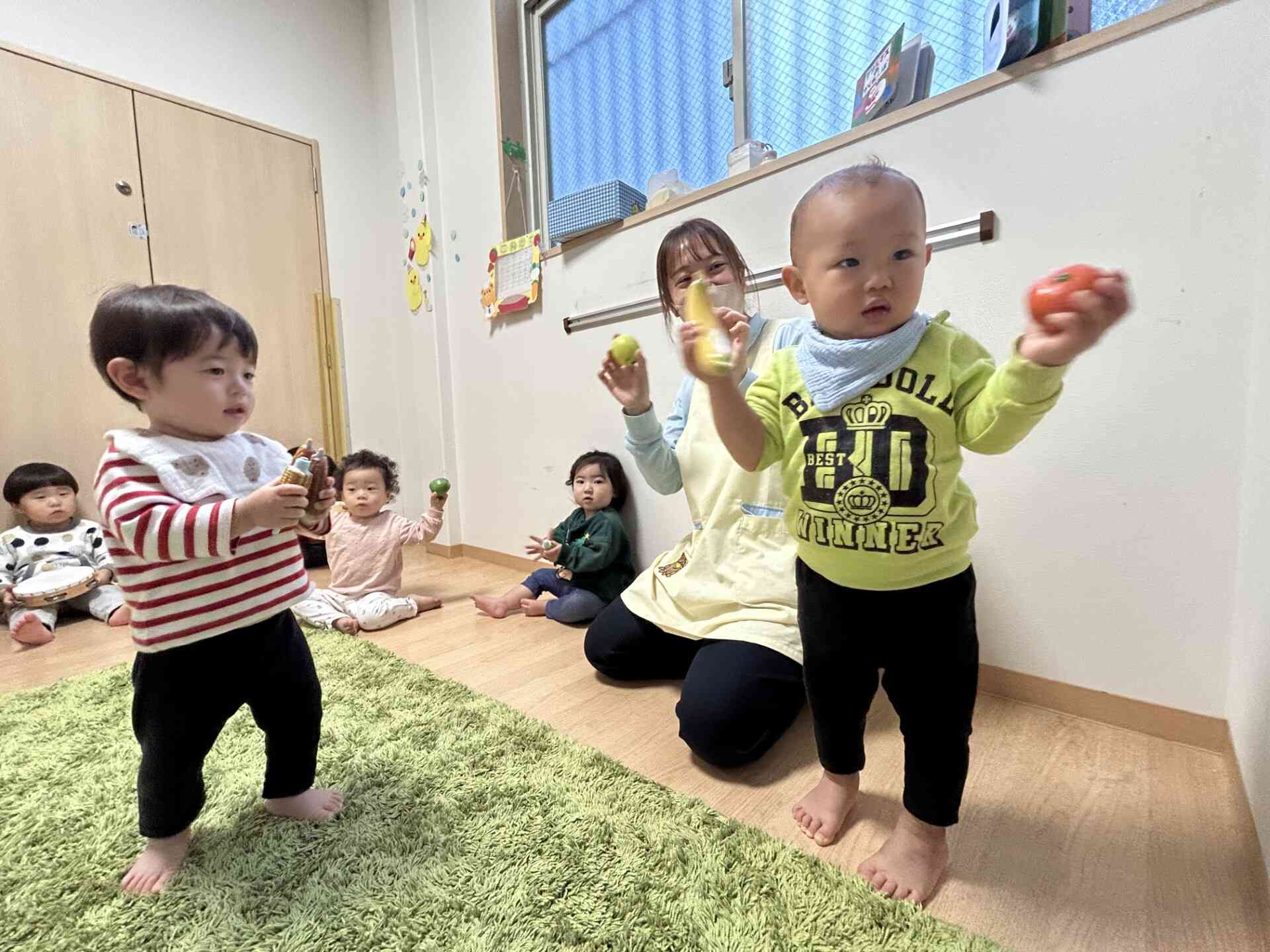 果物シェイカーで合奏だ〜