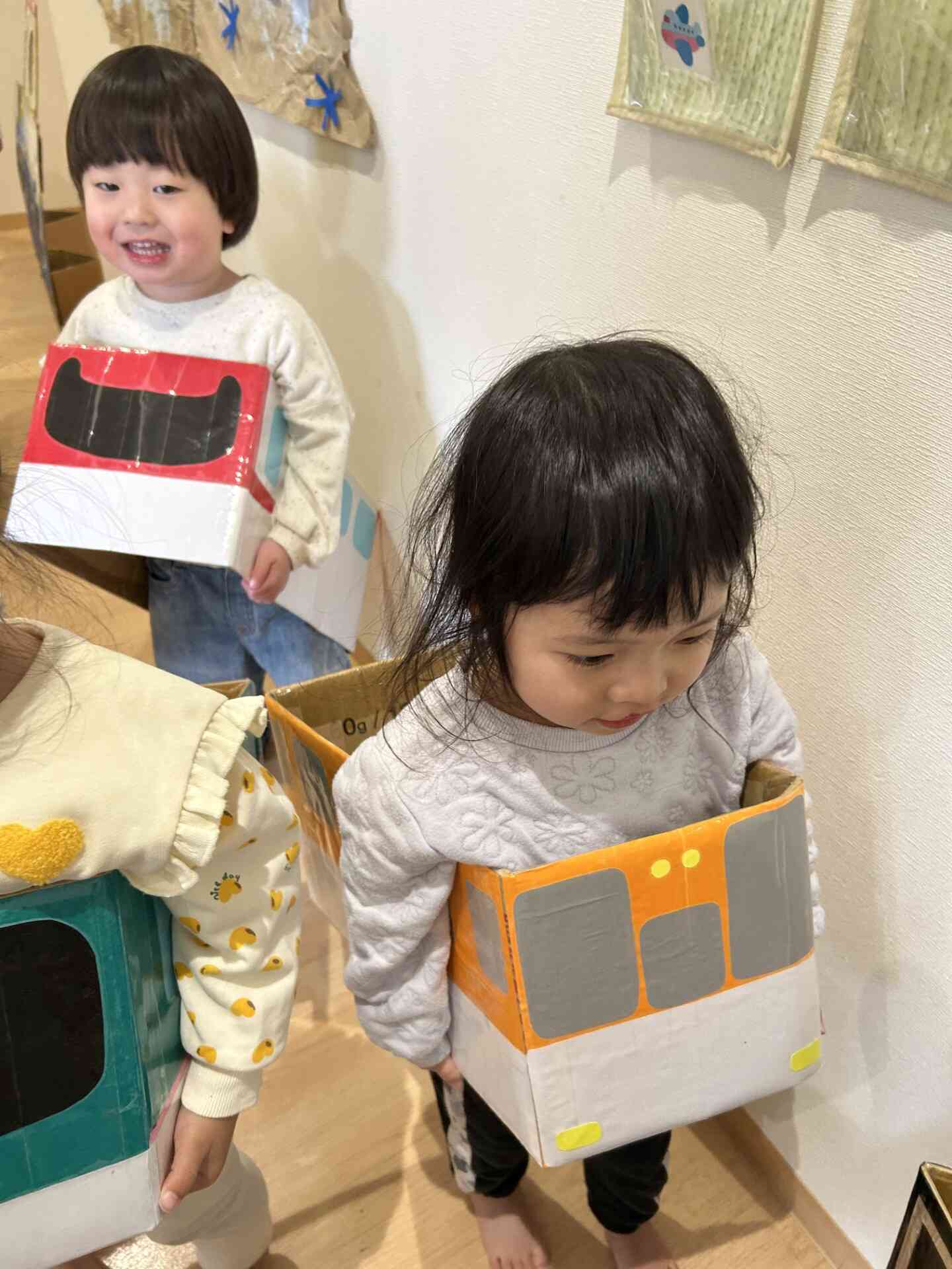 新幹線くんといっしょに遊ぶ準備をしてますよ〜