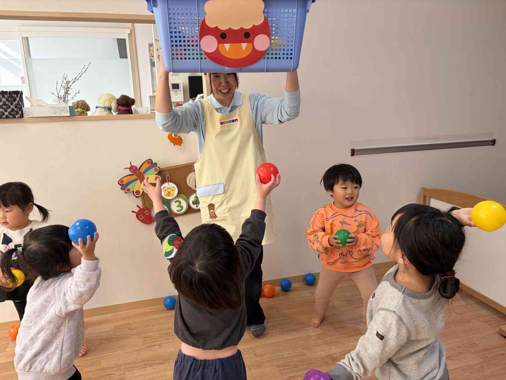 ボール入れもして体を動かしたよ♩