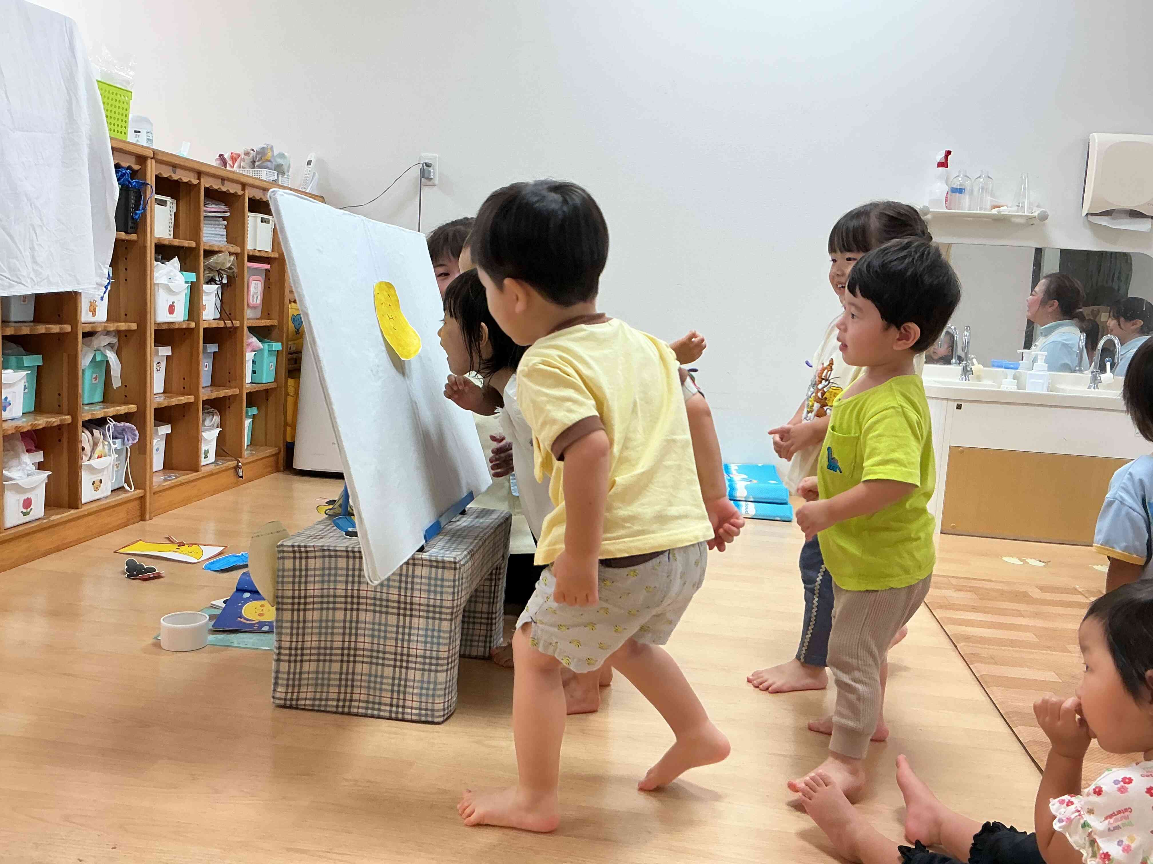 「おつきさま、こんばんはー!!」