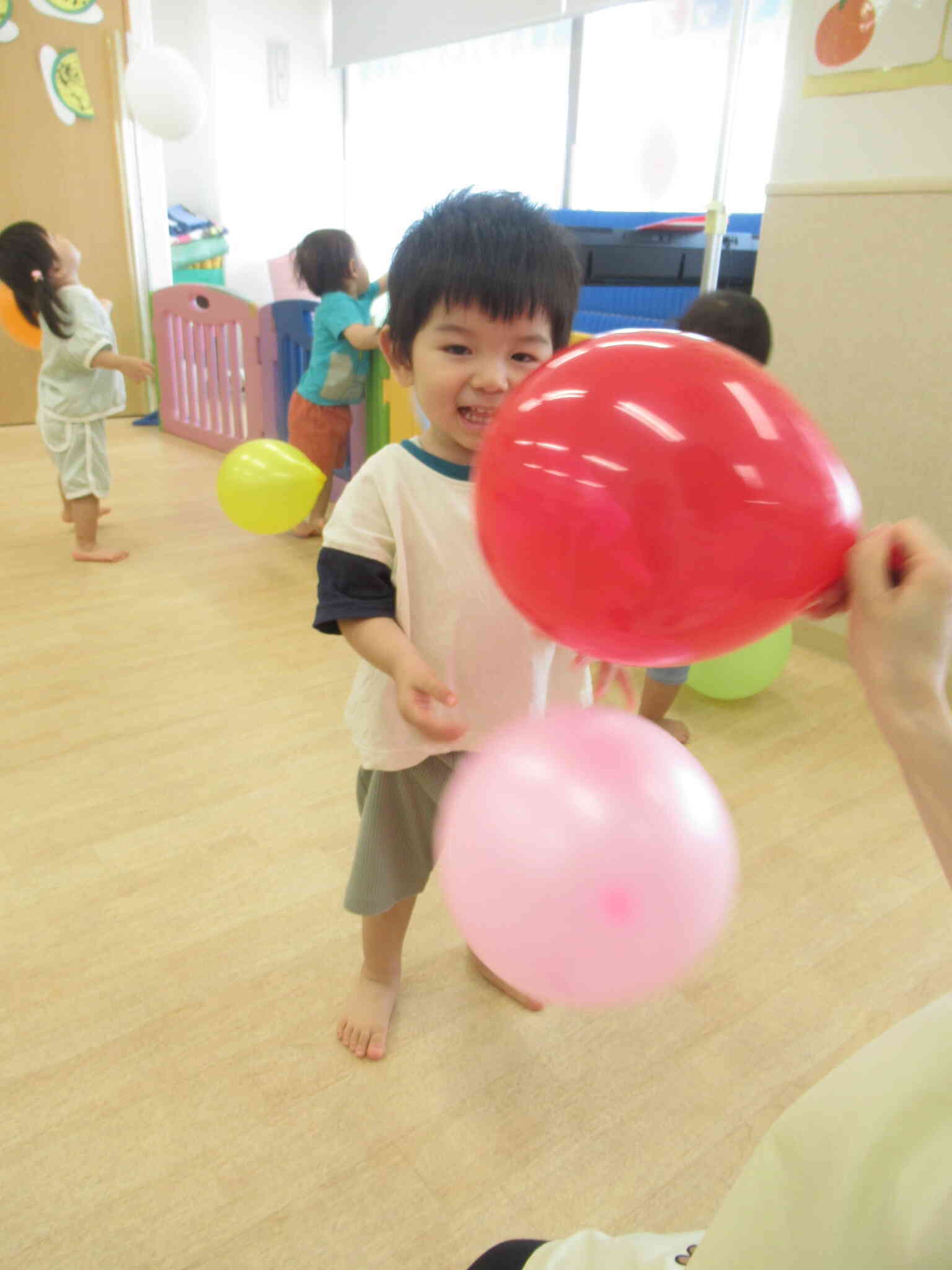 風船がいっぱいで嬉しいな