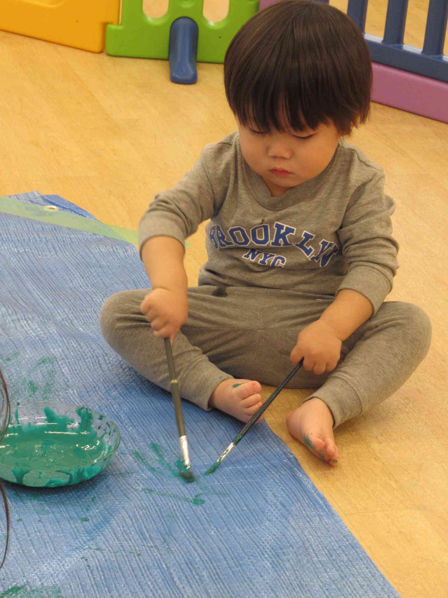 ちょっと2本で塗ってみよう