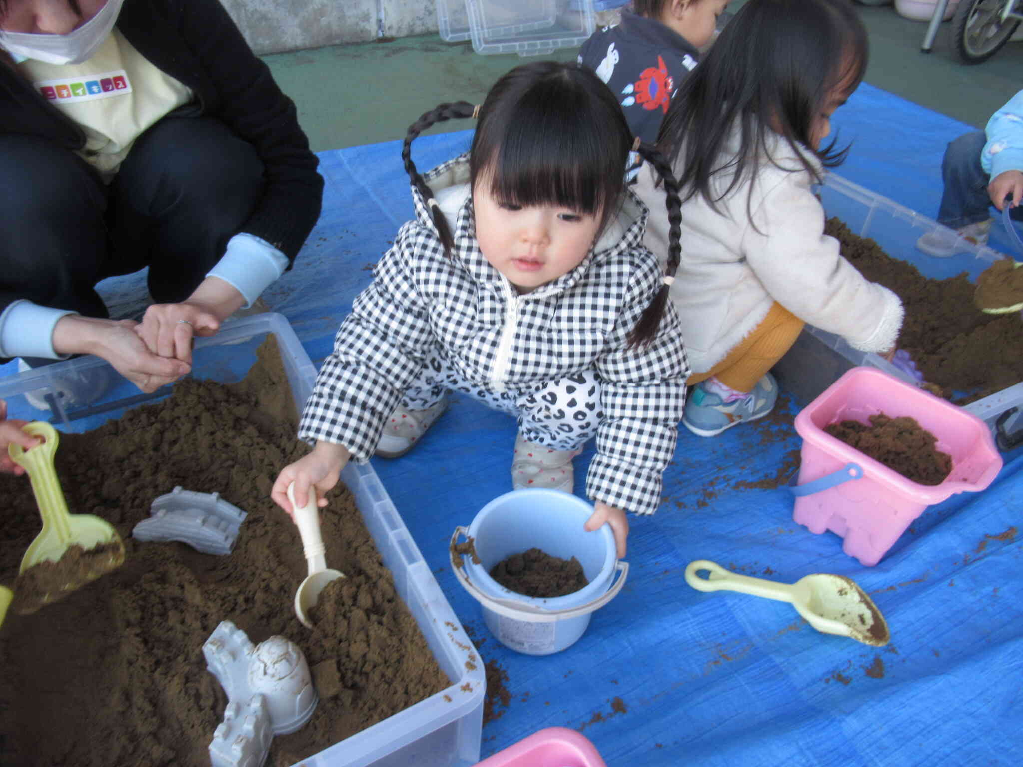 バケツにいっぱいにしよ～っと(^^♪