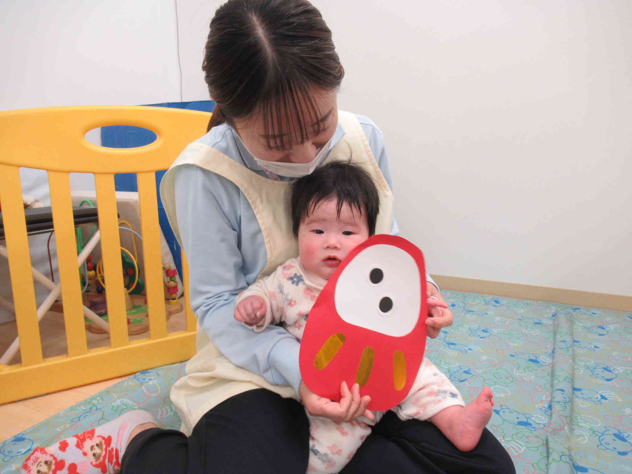 せんせいと一緒にはったよ(*'▽')