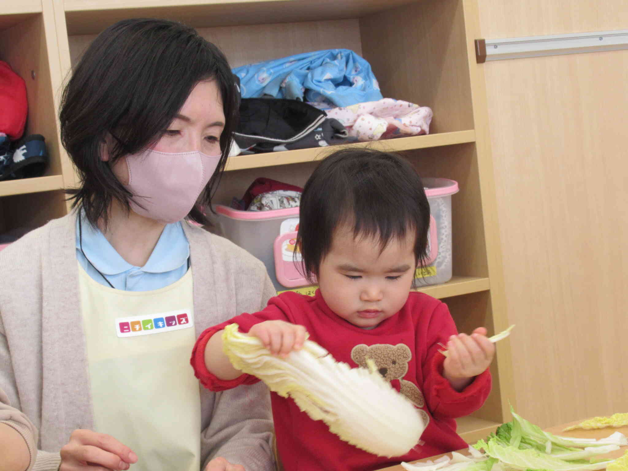 細かくちぎったり・・・