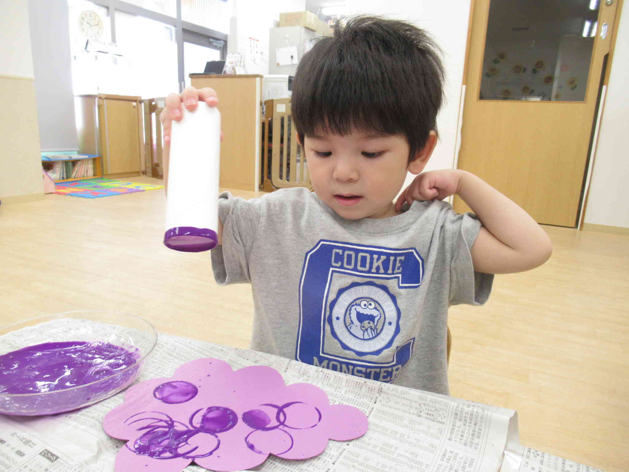 バブルアートでぶどう作り(^^♪