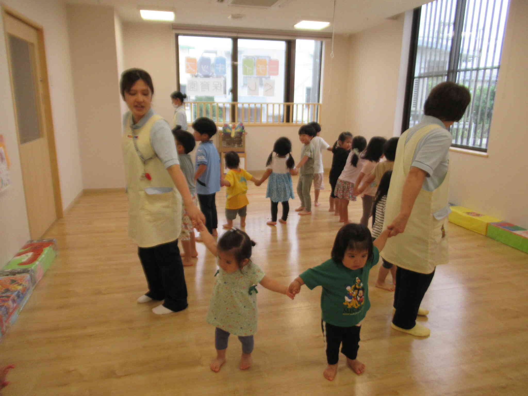 大きな輪の完成です♪