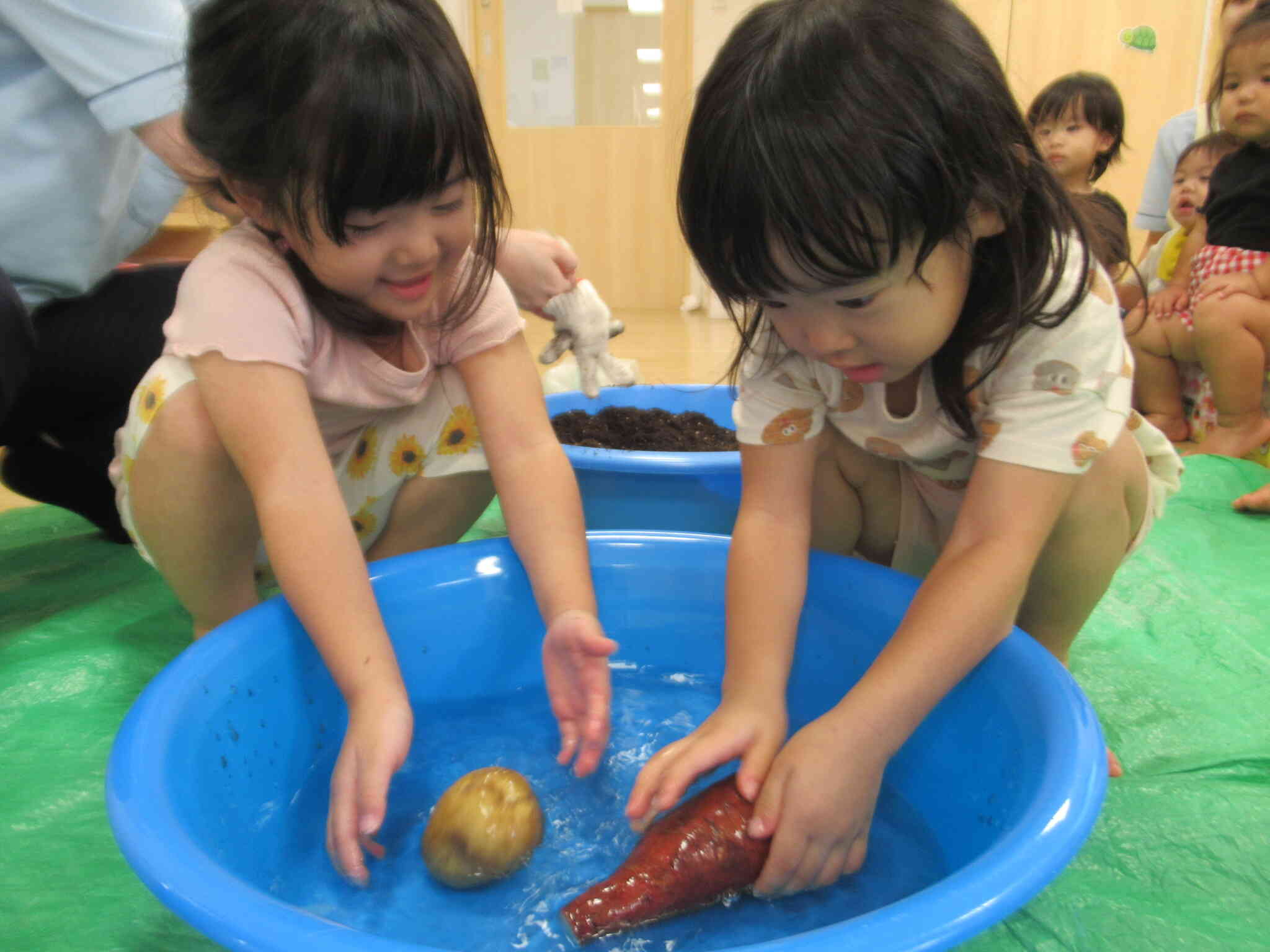 おいもさんきれいにな～れ♪