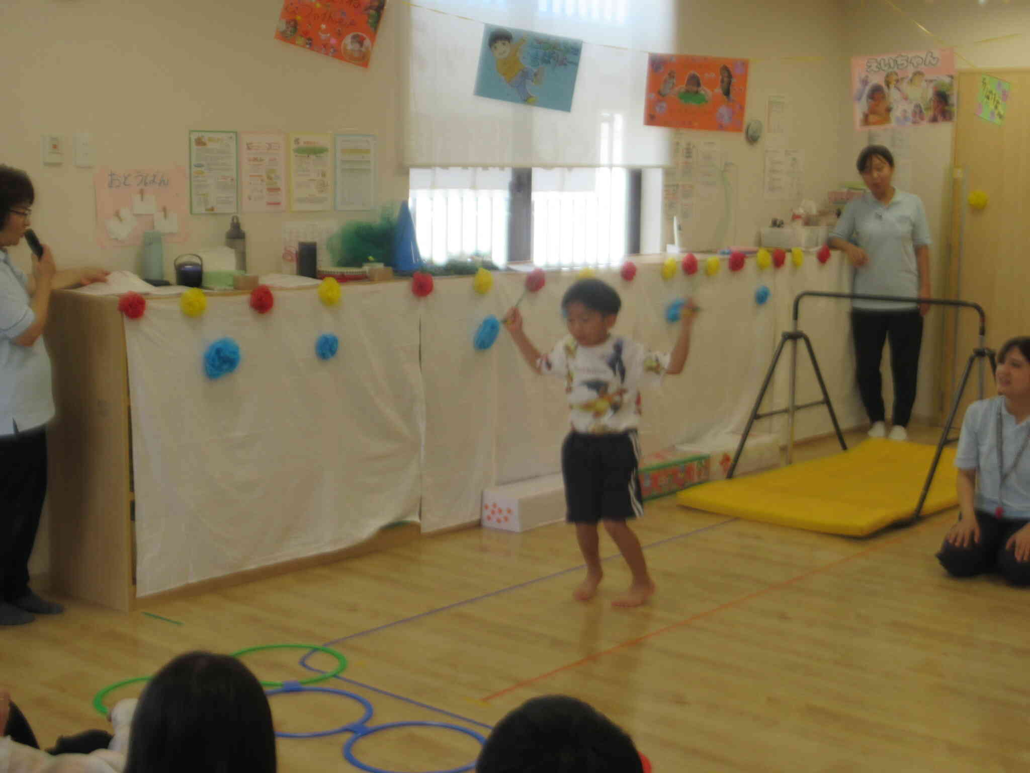 二重とびを披露するきりんぐみさん。かっこよかったです！