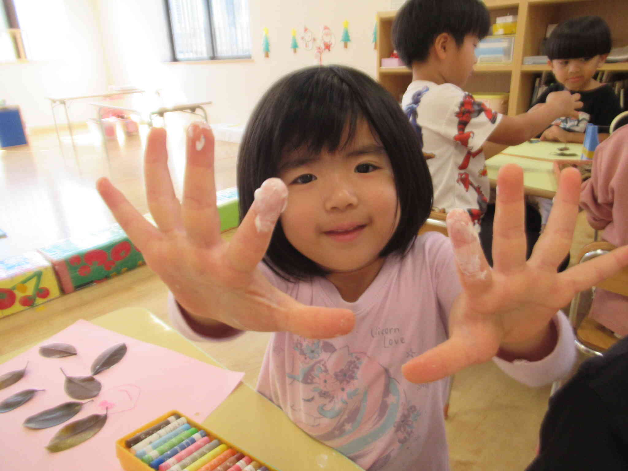 指にのりがついちゃった～