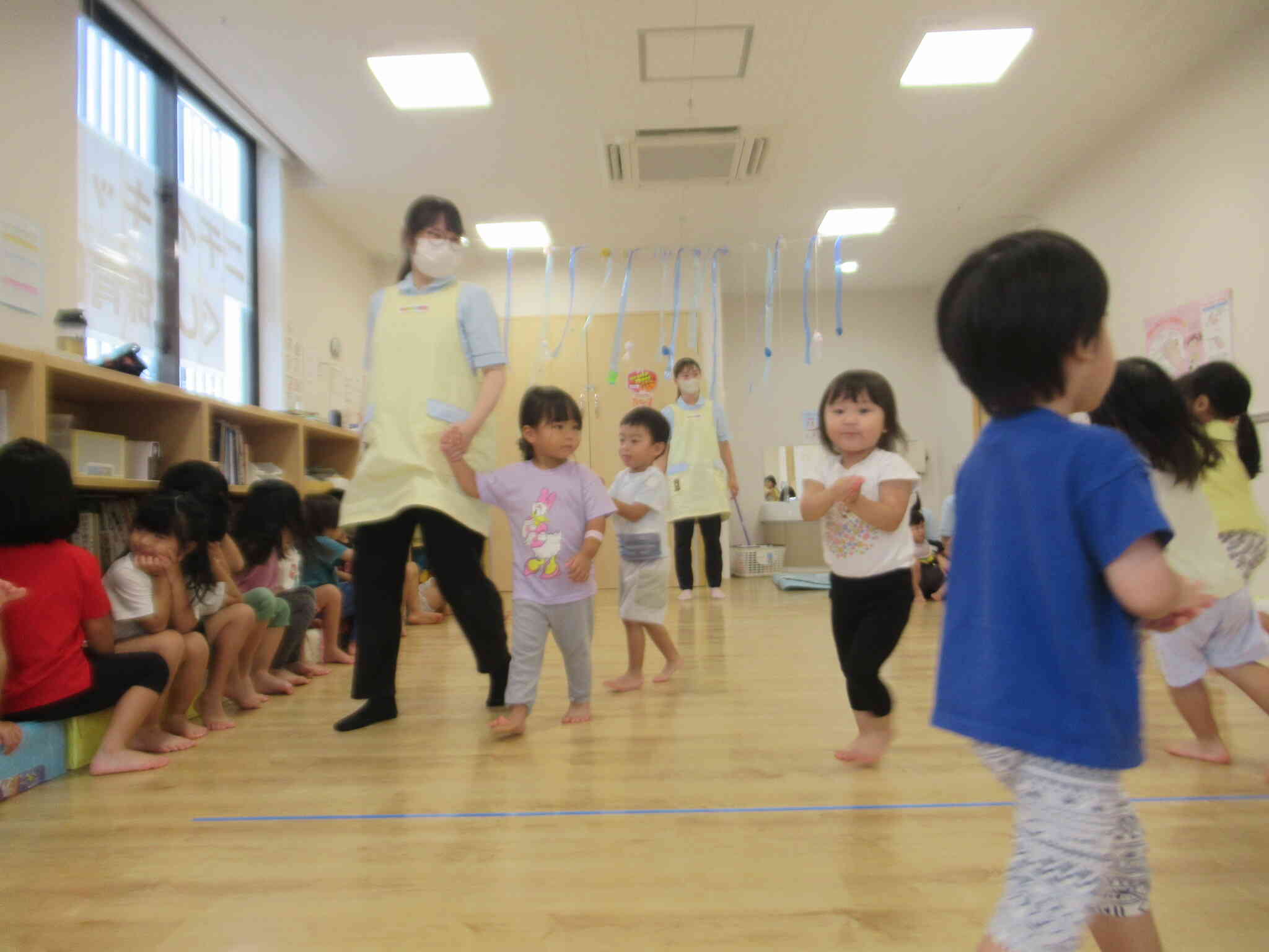 音の速さに合わせて上手に歩けました♡
