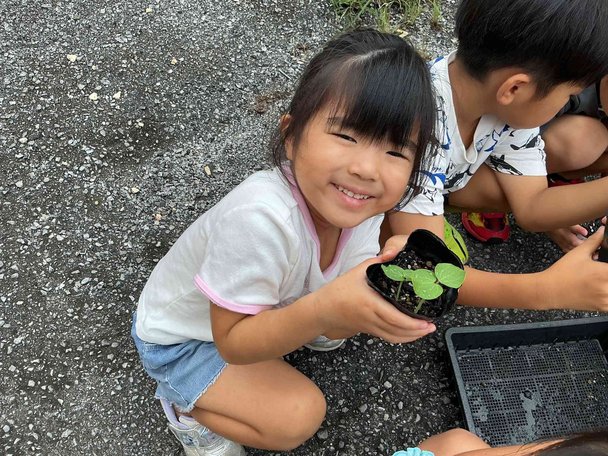 「大きくなあれ!」と願いを込めて、野菜を植えました!
