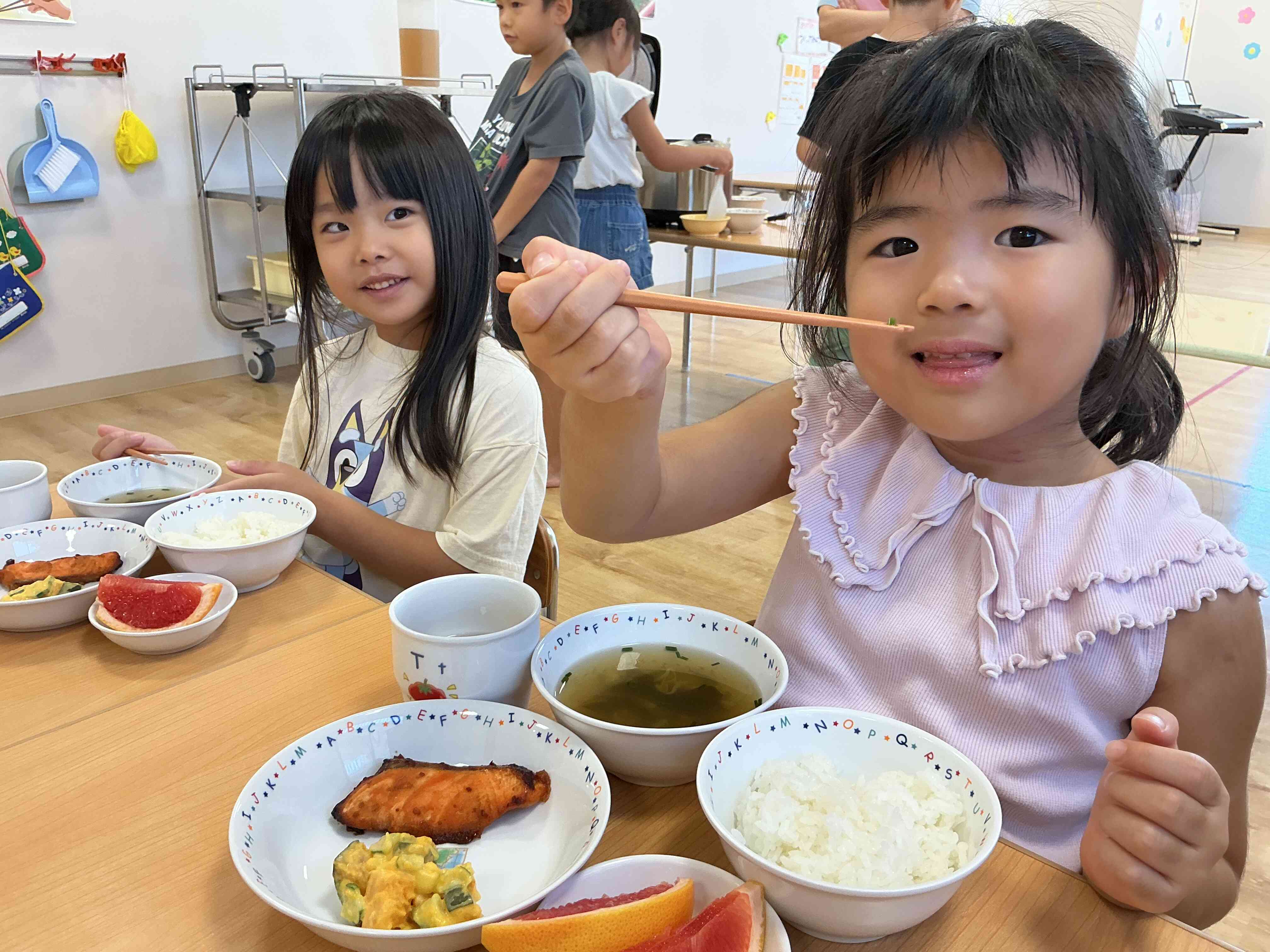 ご飯もとっても美味しいよ！