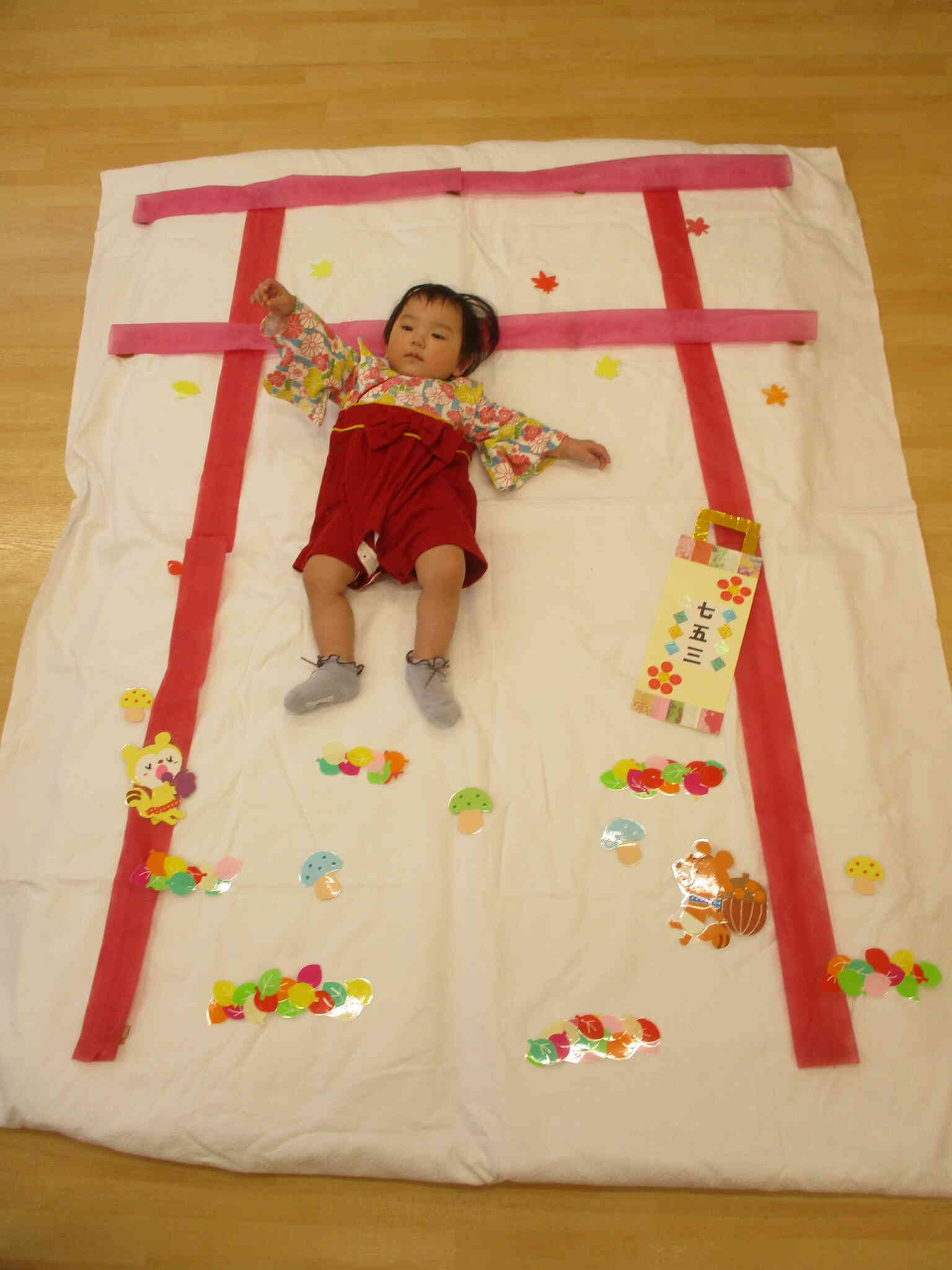 子育て支援教室「七五三寝相アート&発育測定」｜ニチイキッズ八戸