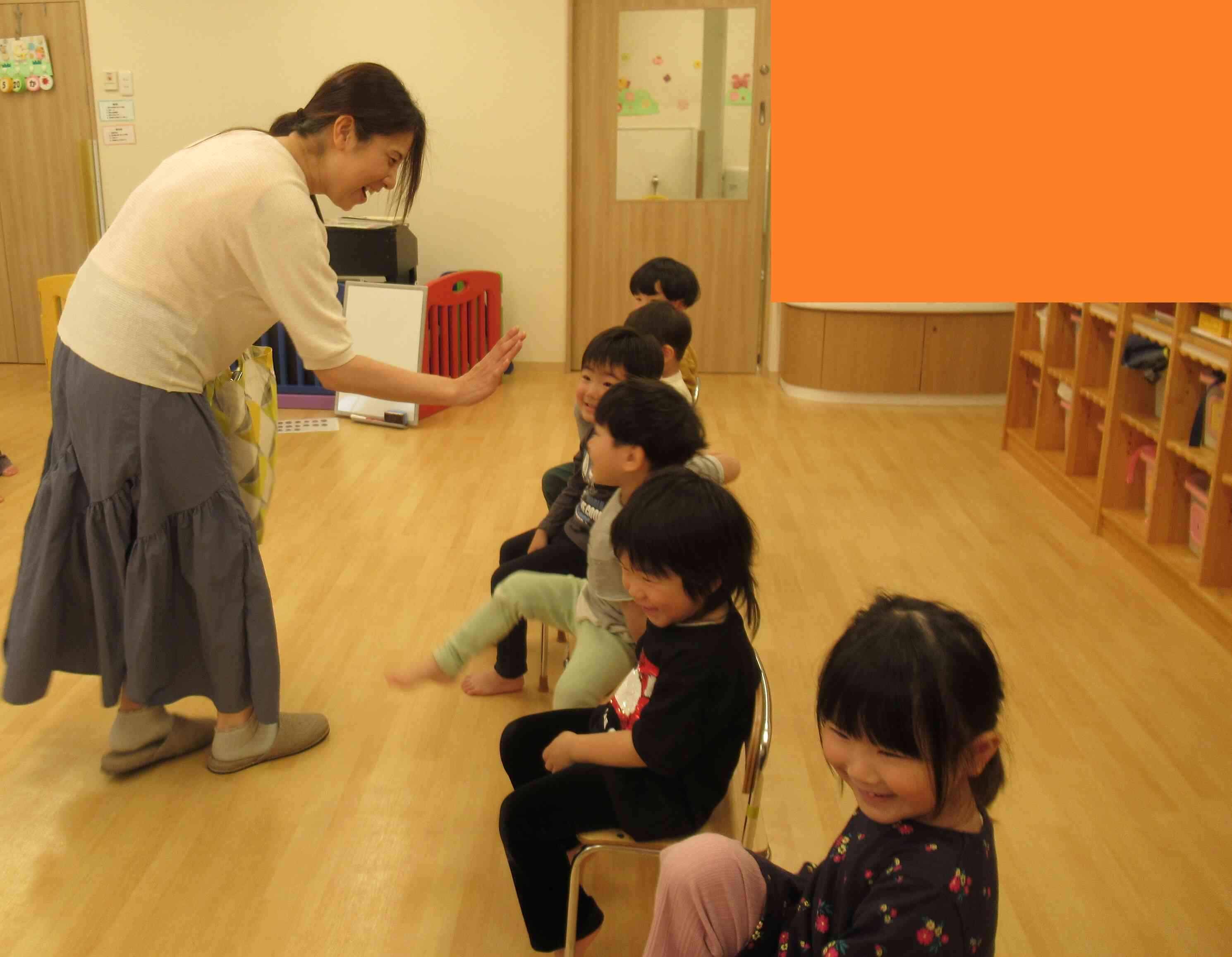 最後は講師とタッチ。