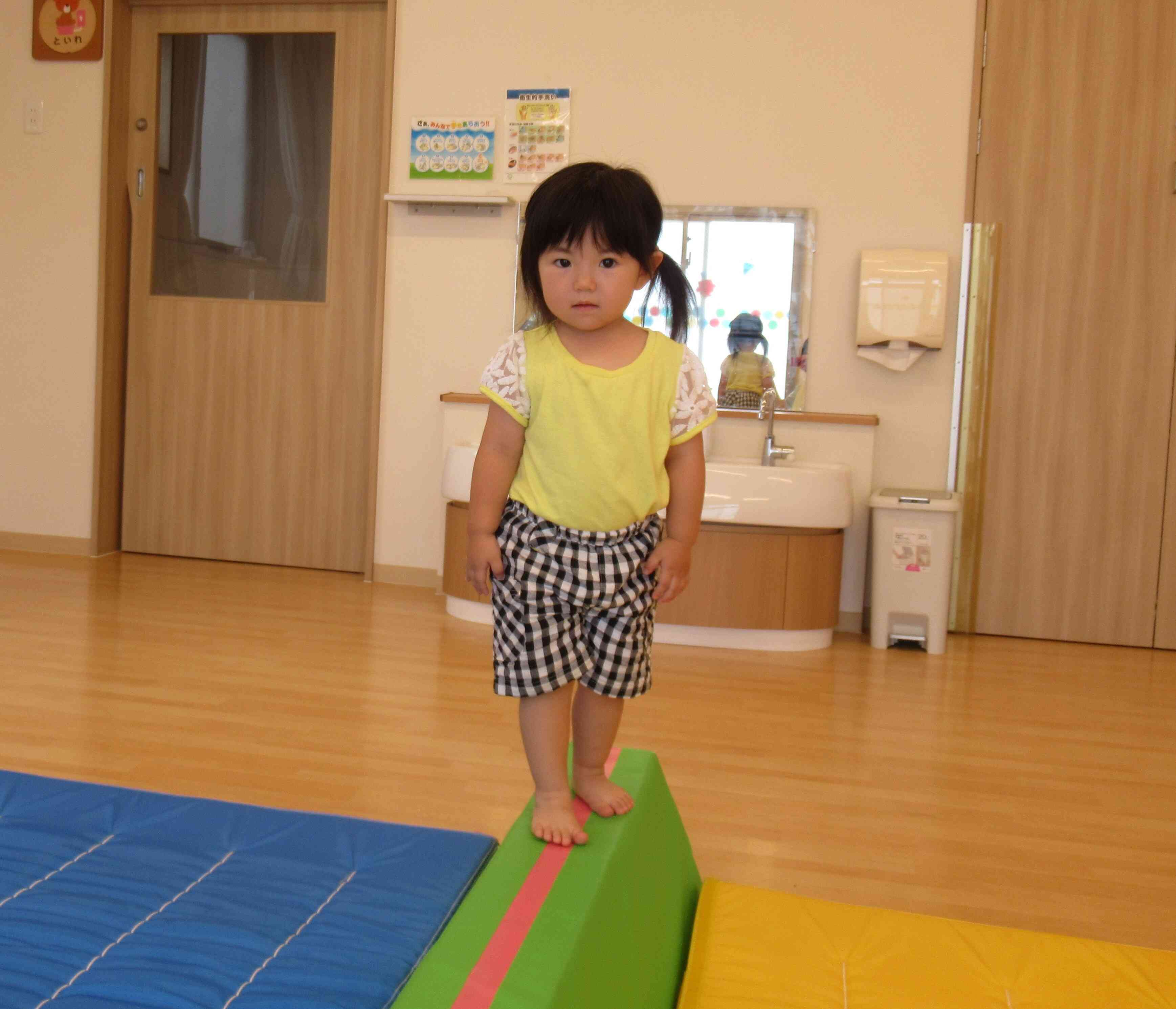 平均台を渡るよ