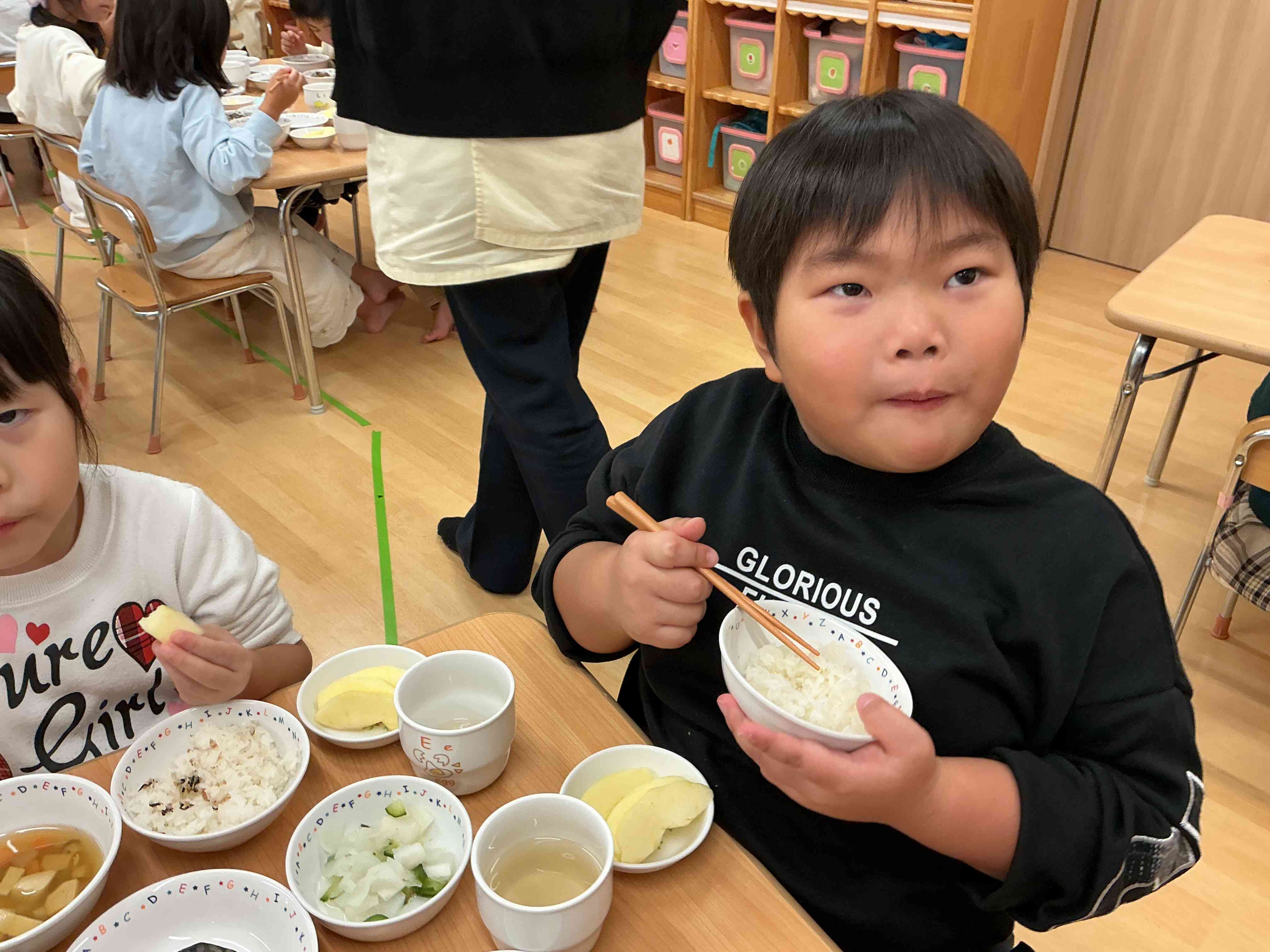 手作りふりかけのお味はどうかな?