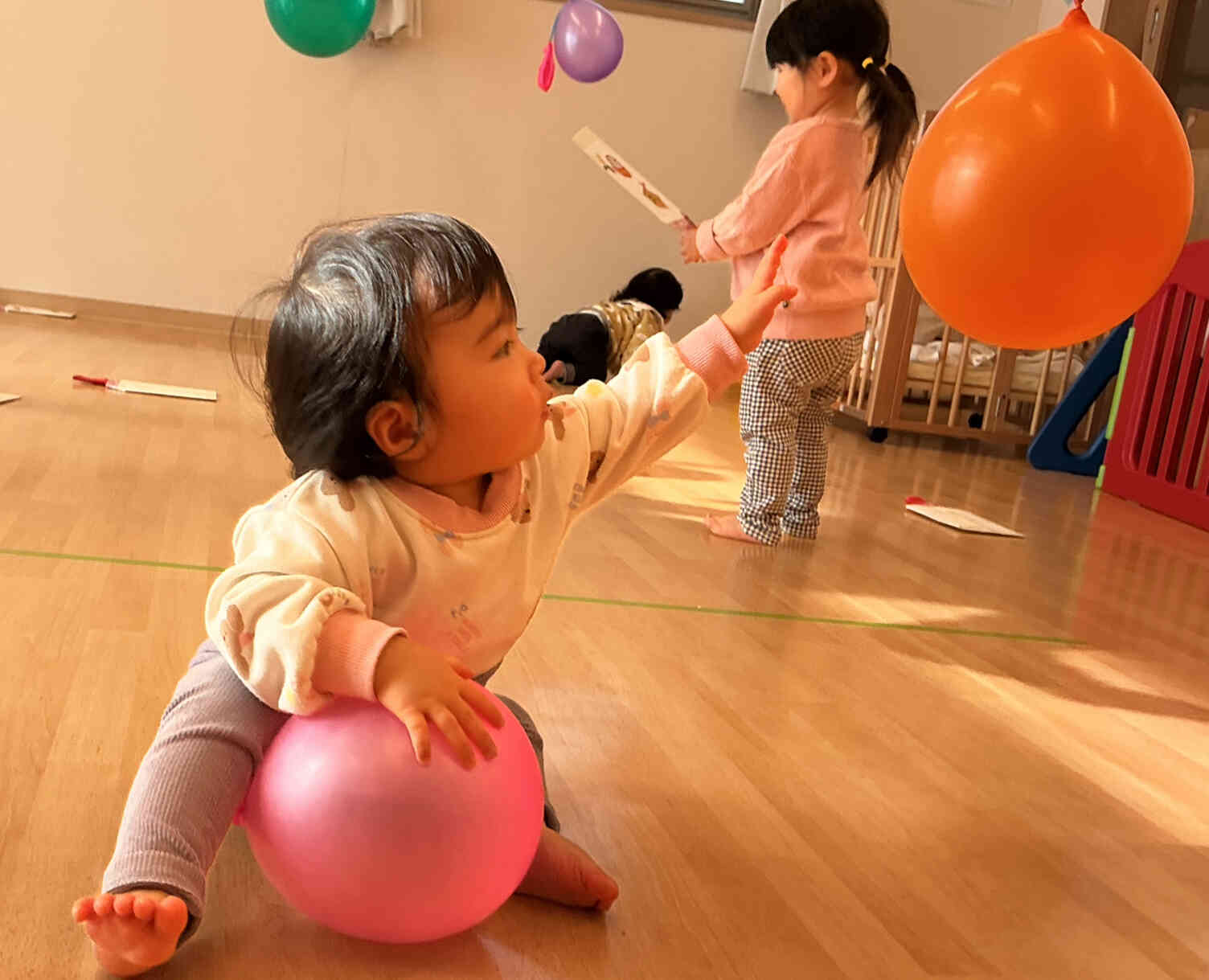 ここにも、風船があるよ。