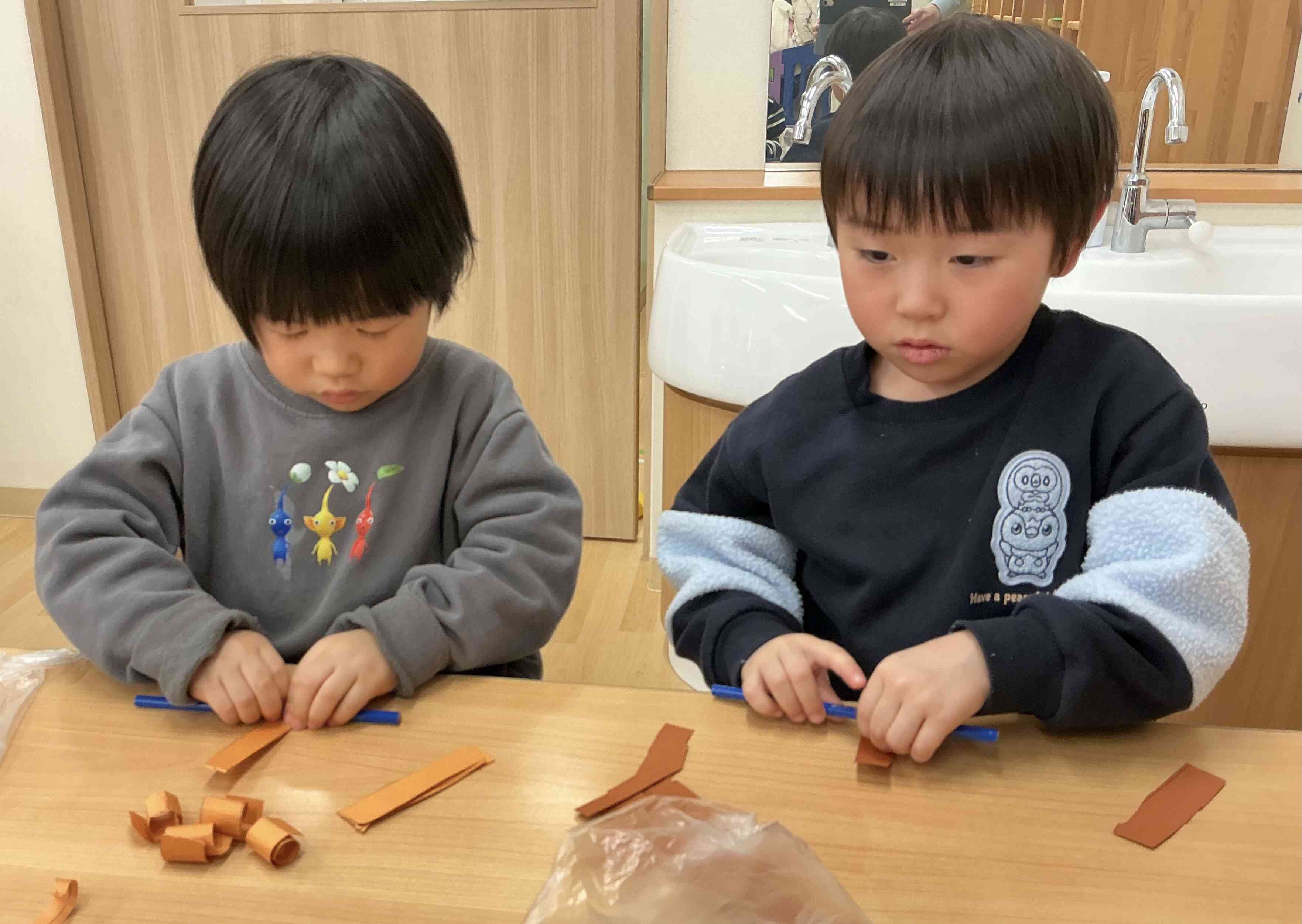 鬼のお面製作（りす組）