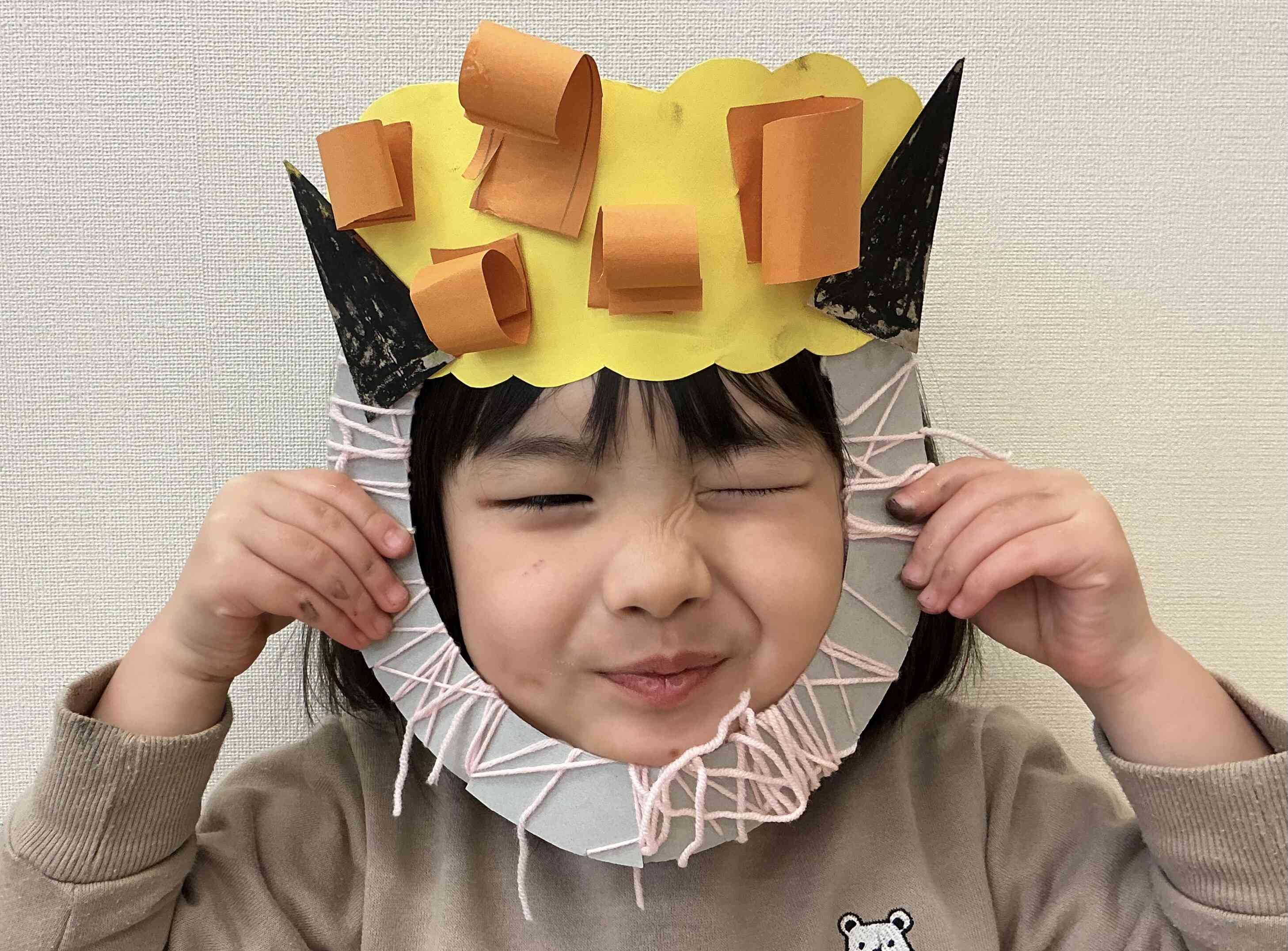 鬼は強いからツノも黒くしてカッコよくしたよ