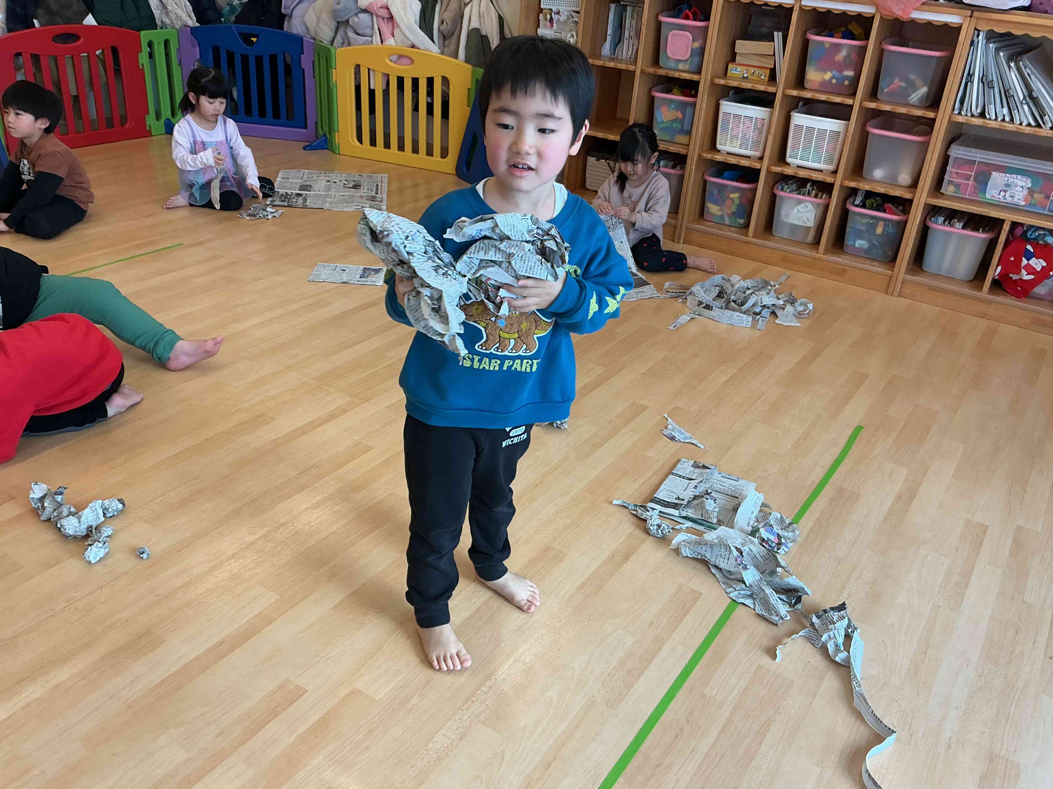 ちぎって集めたよ