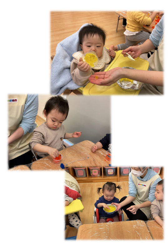 3色使って遊びます。