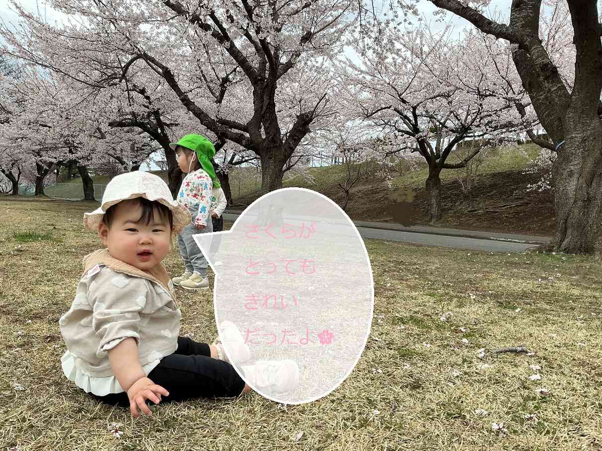 近くの公園にお散歩に行ったよ。