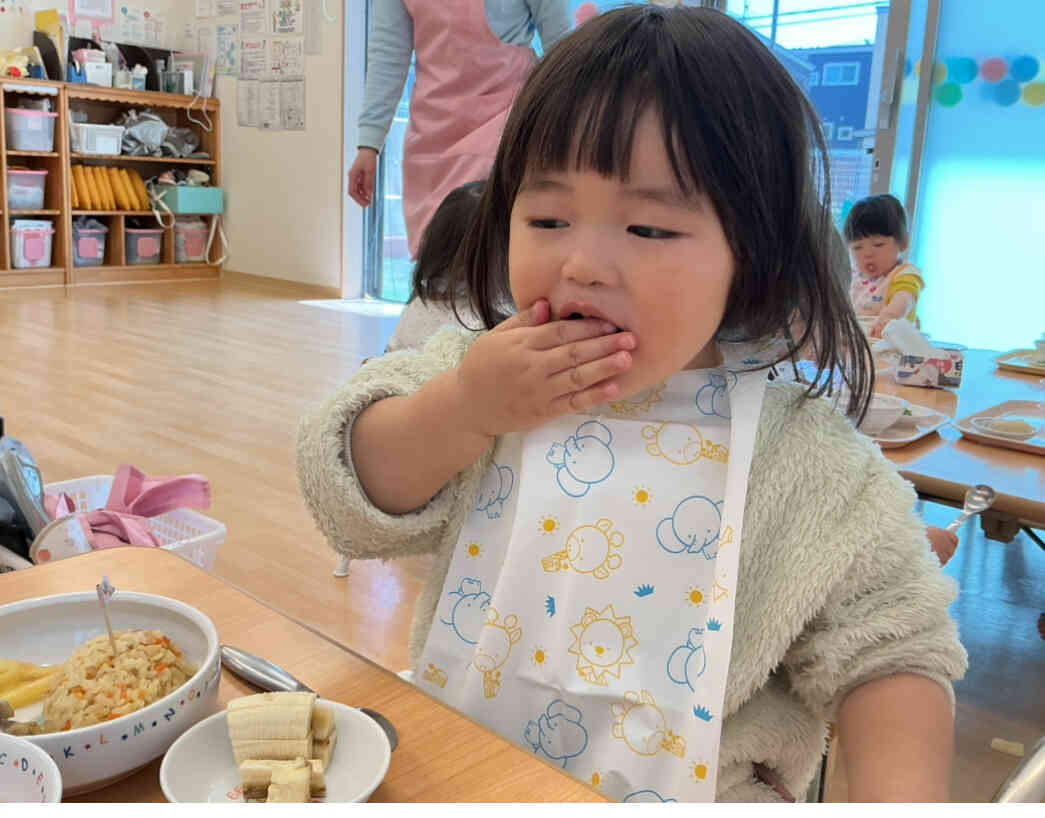 大きなお口を開けて。