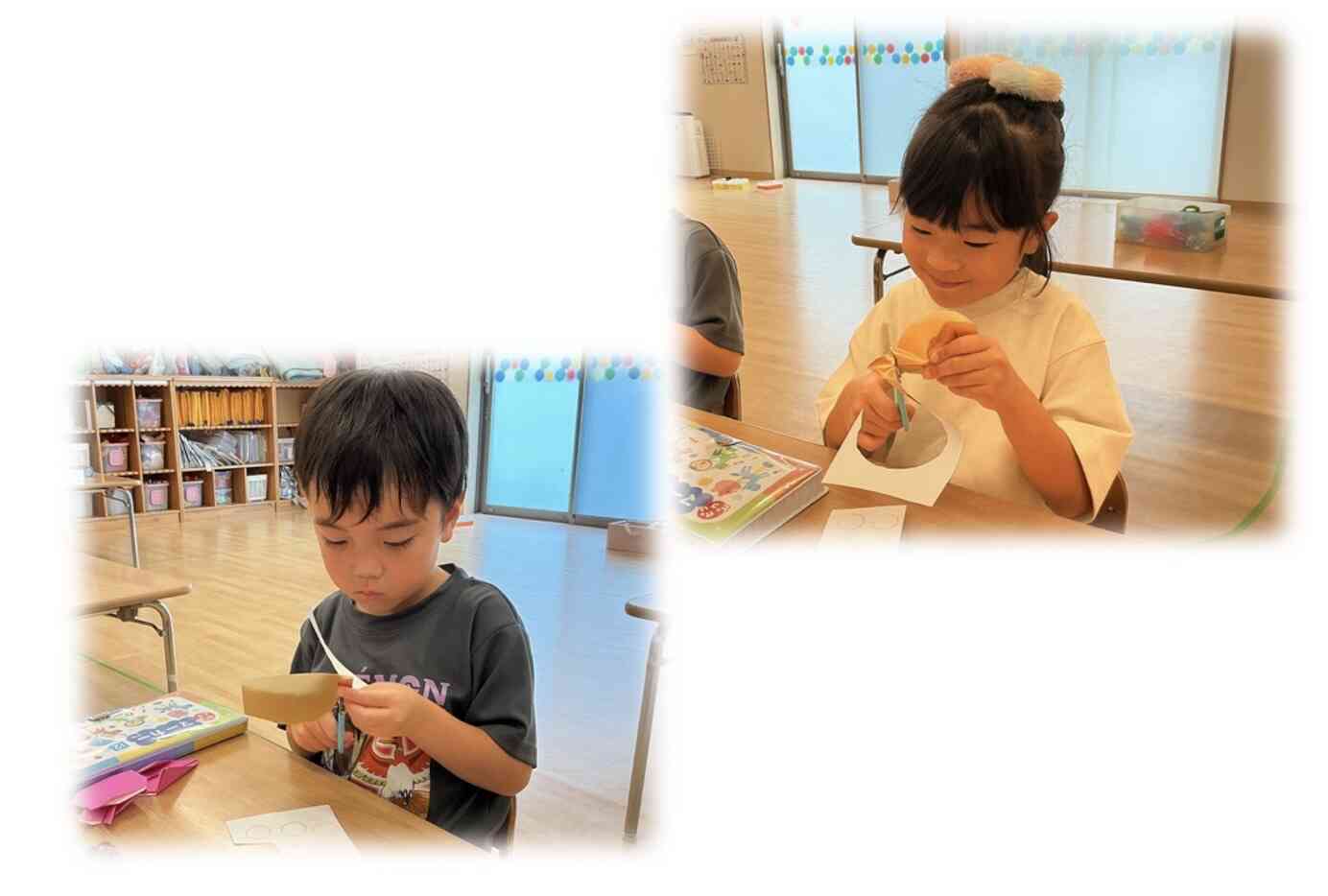 秋の壁面製作（5歳児きりん組）